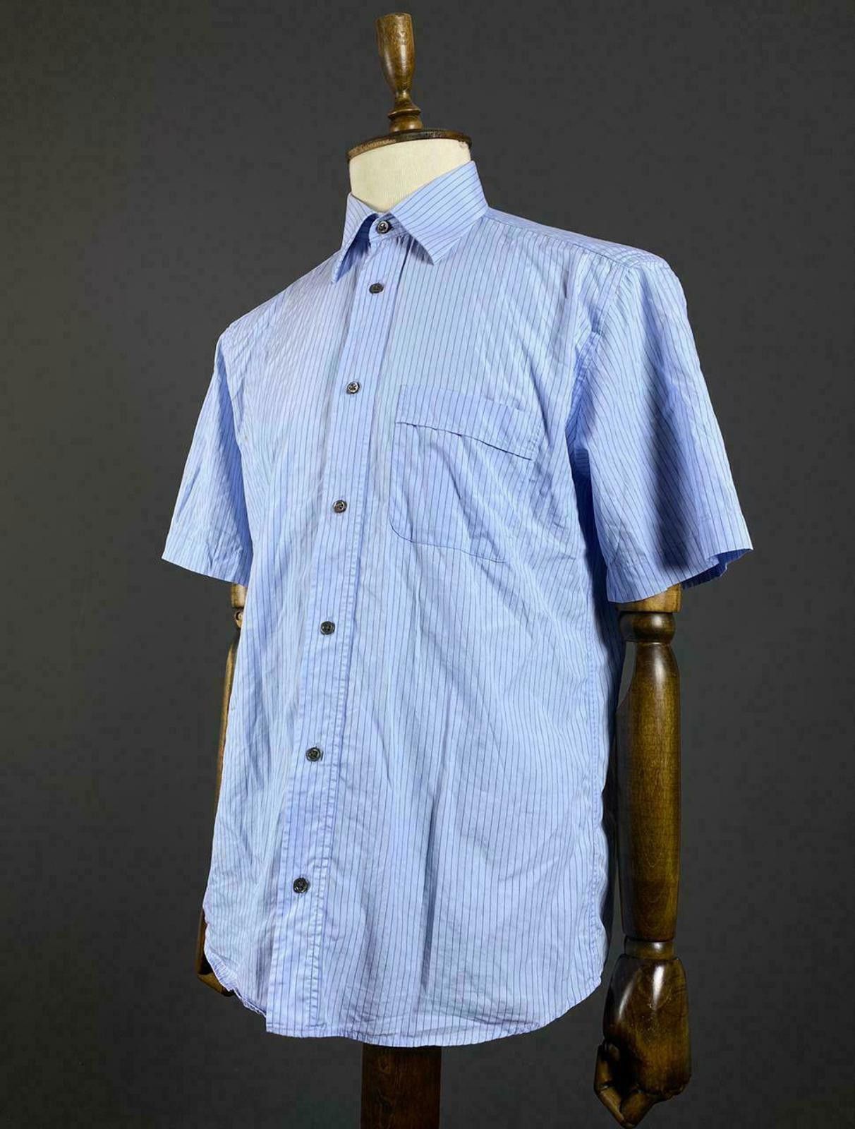 Lanvin Men Lanvin Paris Blue Striped Shirt Size 40 / 15.75 Size US M / EU 48-50 / 2 - 1 Thumbnail