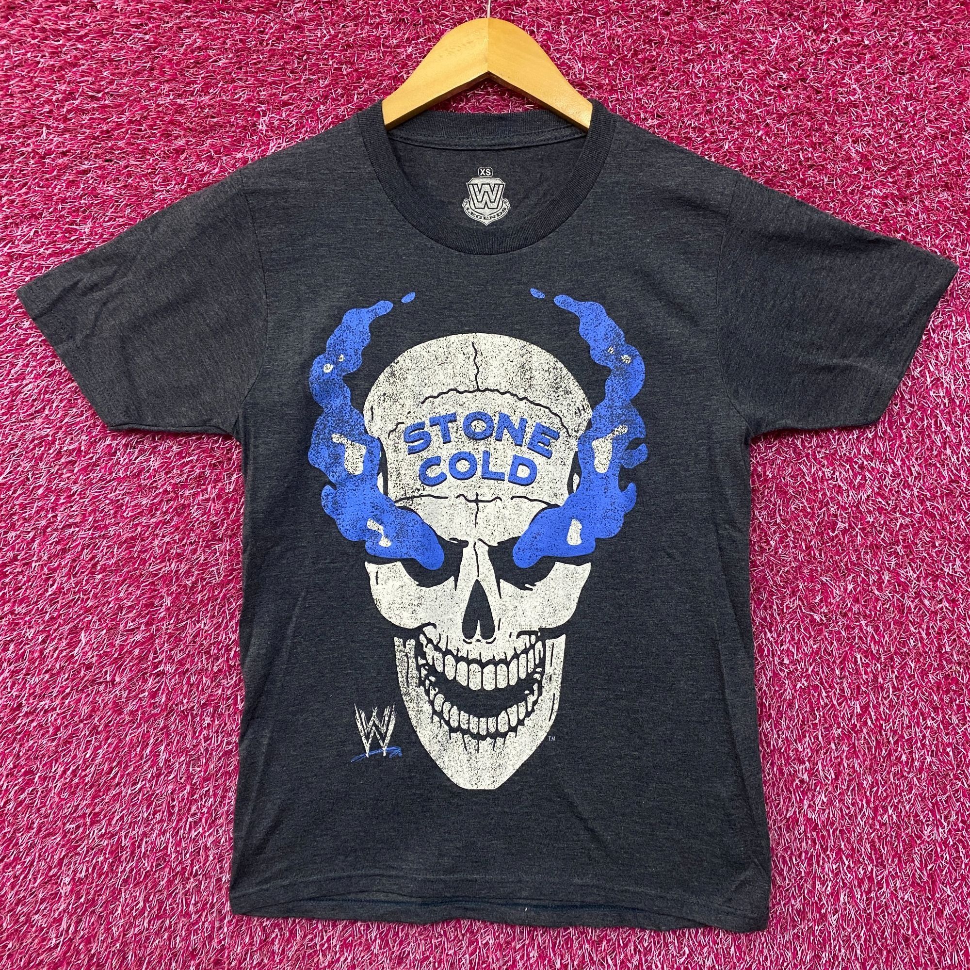WWE WWE Stone Cold Steve Austin Skull Graphic Design T-Shirt Ext Size US XS / EU 42 / 0 - 1 Thumbnail