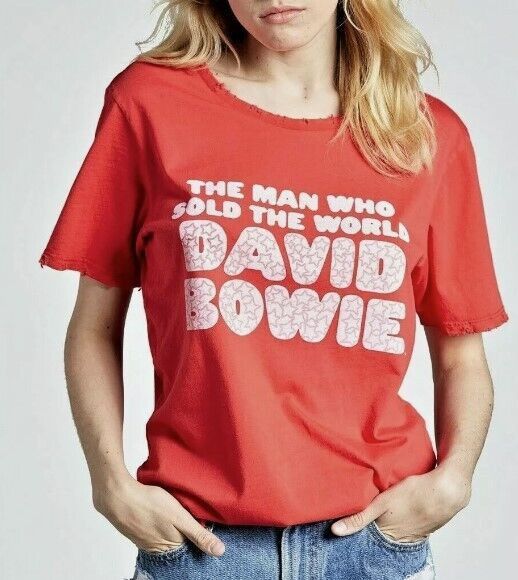 Other Recycled Karma David Bowie Man Who Sold World Tee Red ( S ) Size S / US 4 / IT 40 - 1 Thumbnail