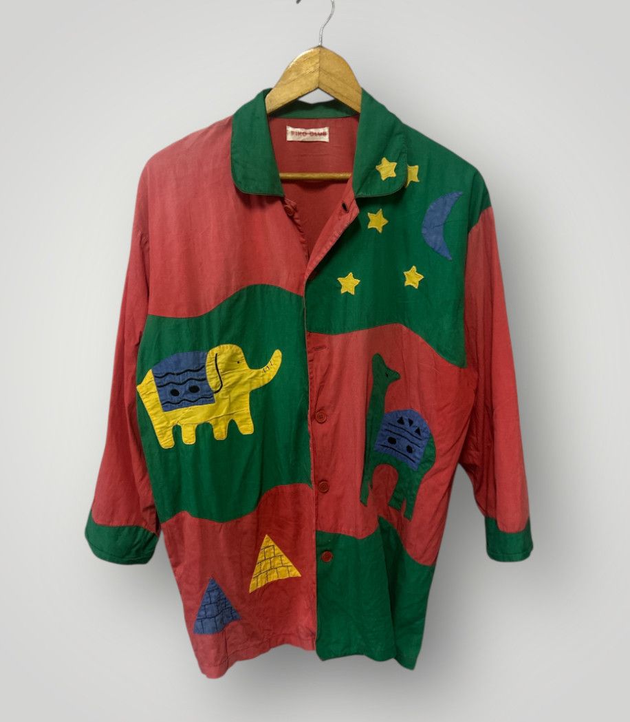 Japanese Brand Vintage 70s Trashed Faded Pico Club Patchwork Animal motif Size M / US 6-8 / IT 42-44 - 1 Thumbnail