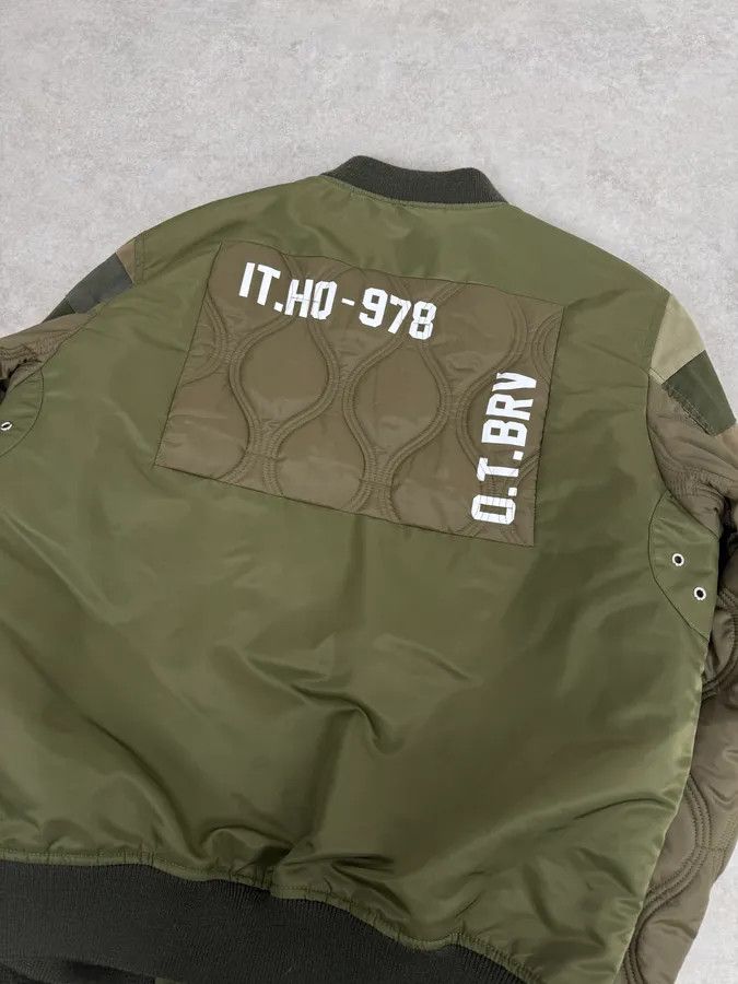 Diesel Diesel Khaki Camo Panel Bomber Jacket Size US L / EU 52-54 / 3 - 6 Thumbnail