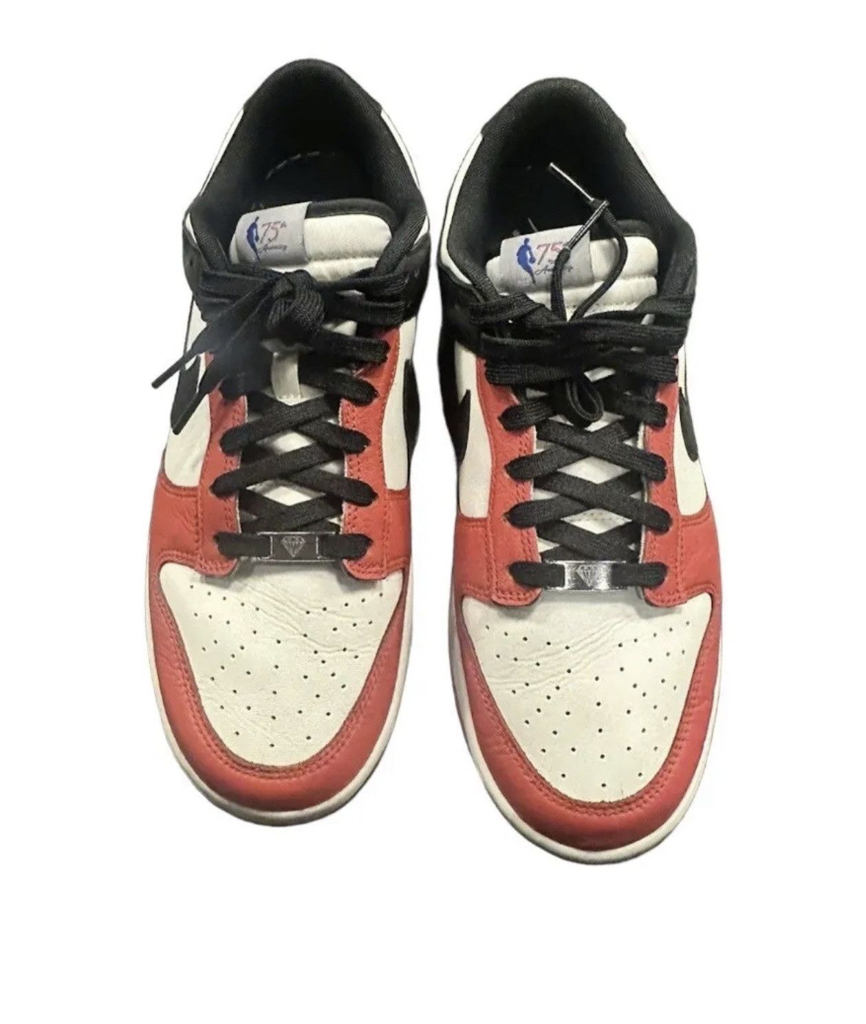 Nike Nike Dunk Low EMB x NBA 75th Anniversary - Bulls 2021 Size US 10.5 / EU 43-44 - 8 Thumbnail