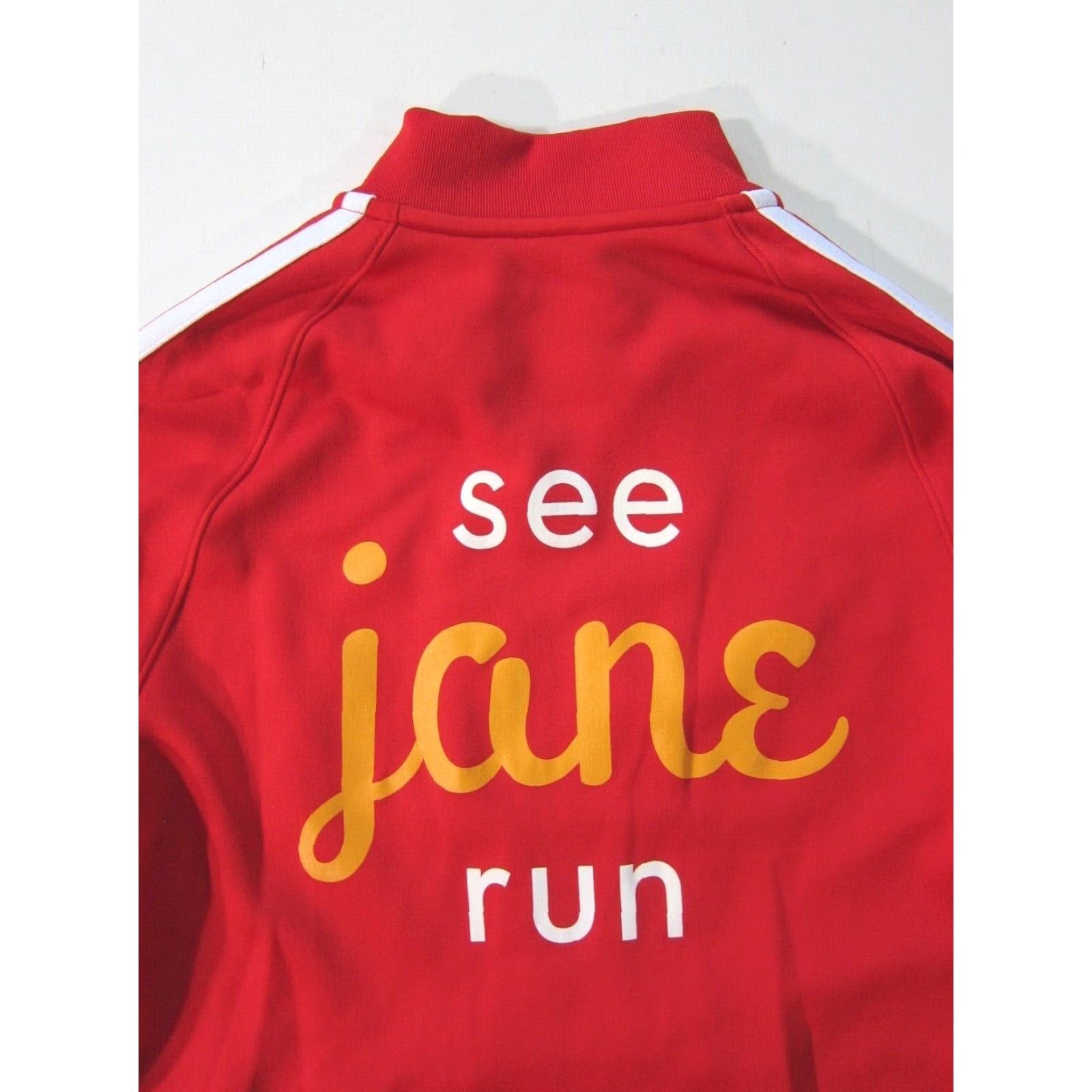 Asics Asics See Jane Run Red White Stretch Zip Pocket Windbreaker Track Jacket Women M Size M / US 6-8 / IT 42-44 - 6 Thumbnail