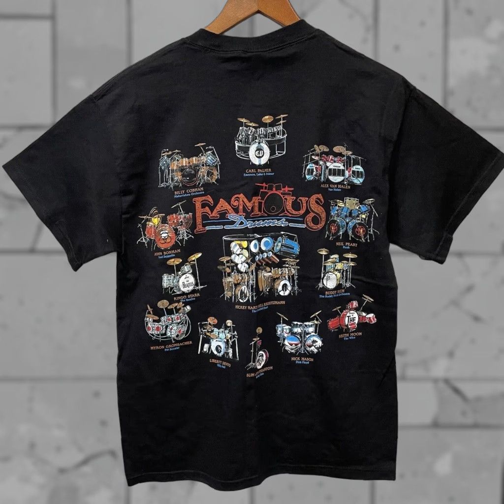 Delta VINTAGE Delta Pro Weight Black Graphic T-Shirt Men Size M Size US M / EU 48-50 / 2 - 1 Thumbnail