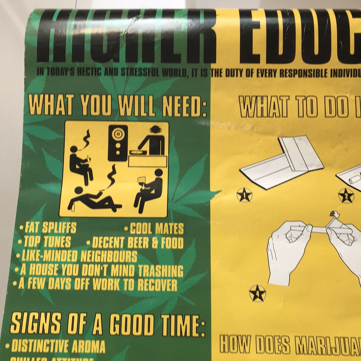 Hoodlamb × Hysteric Glamour Poster High Education Pot Weed Cannabis Marijuana made in Uk Size ONE SIZE - 2 Thumbnail