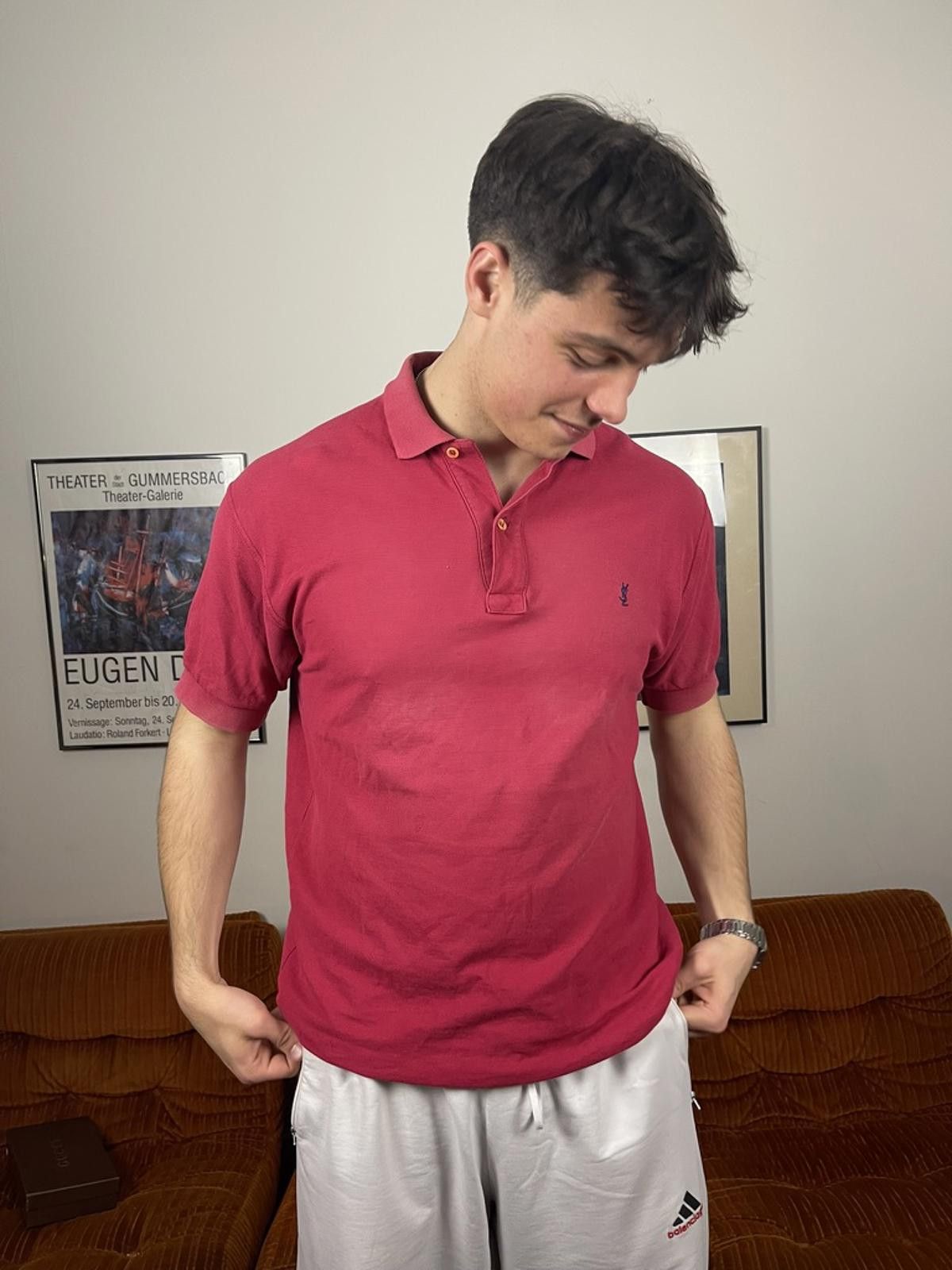 Yves Saint Laurent Yves Saint Laurent - Classic Red Polo Shirt Size US M / EU 48-50 / 2 - 1 Thumbnail