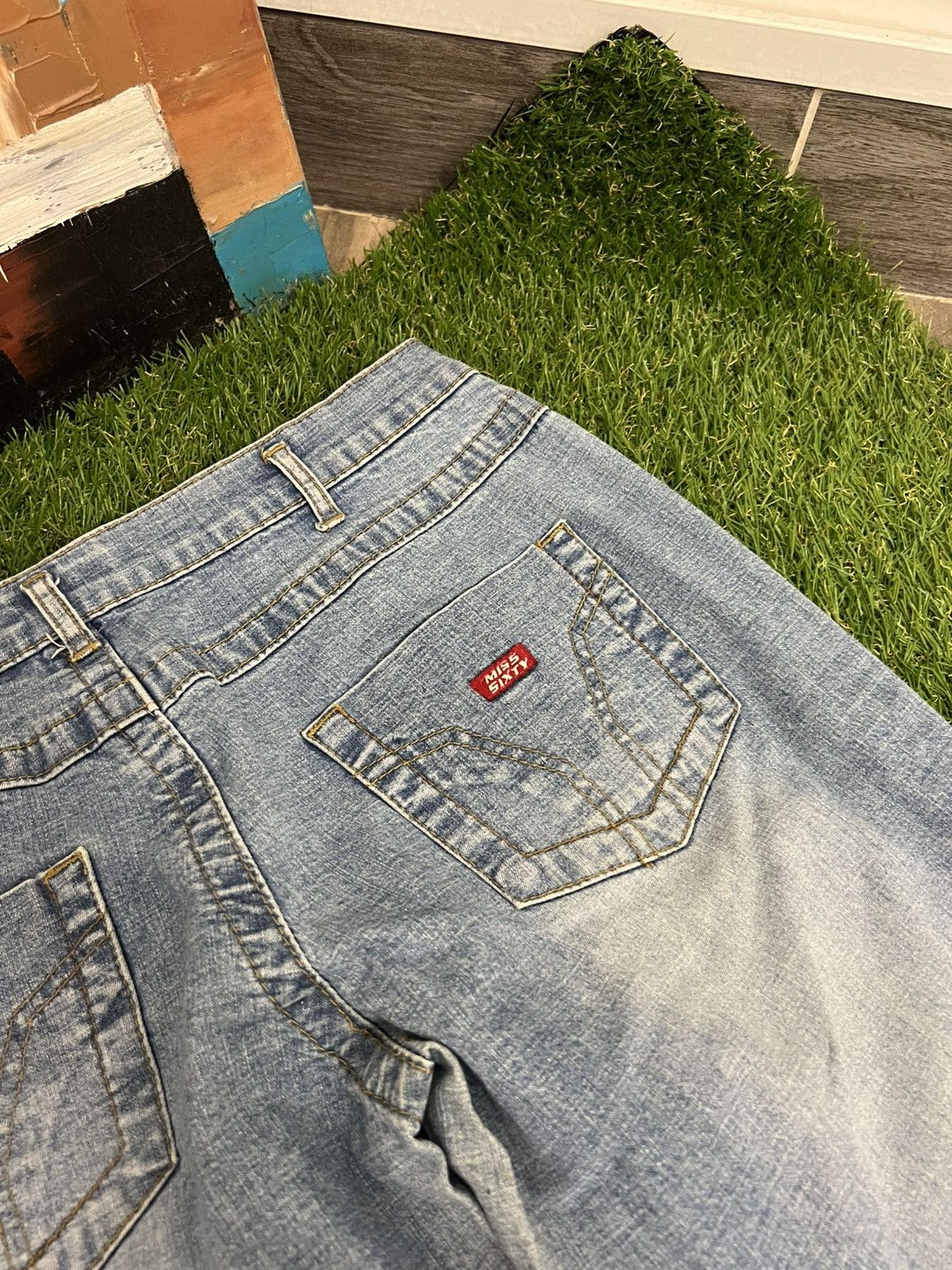 Japanese Brand Y2K Vintage Miss Sixty Jeans Flared Low Rise Size 26" / US 2 / IT 38 - 12 Thumbnail