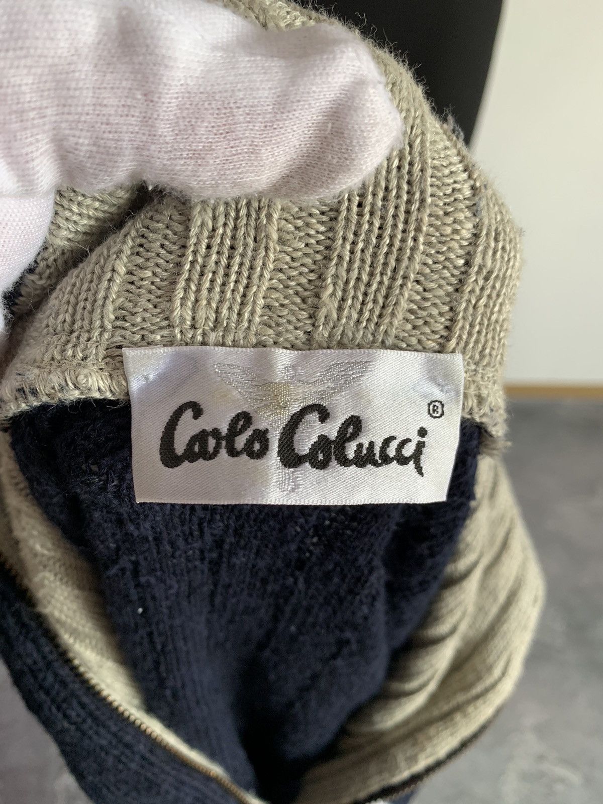 Carlo Colucci × Vintage Carlo Colucci 1/4 Zip Knit Sweater 54 size Men’s Size US L / EU 52-54 / 3 - 5 Thumbnail