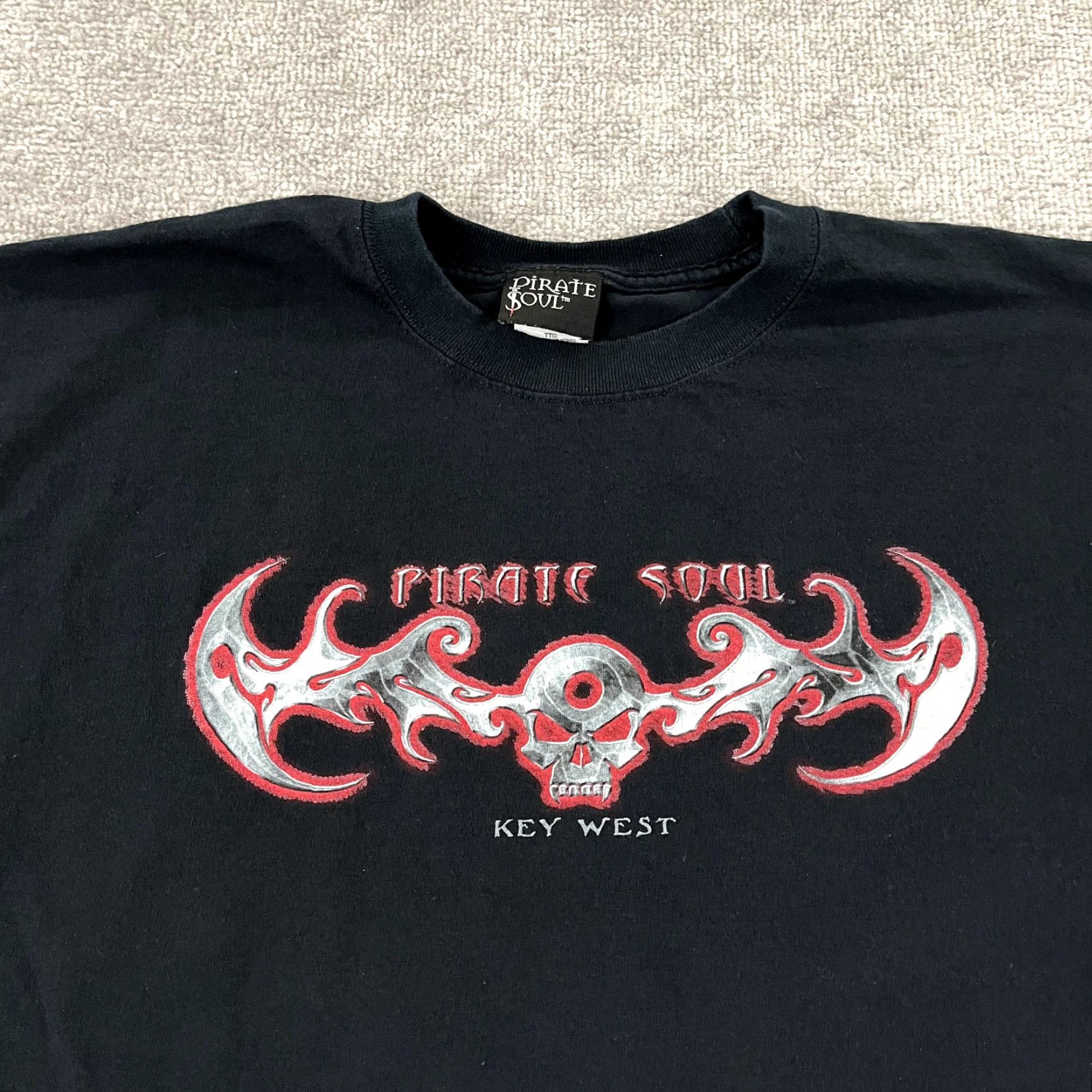 Vintage VINTAGE Pirate Soul KEY WEST Shirt Mens 2XL Black Skull Biker Grunge Y2K Florida Museum Shirt? Size US XXL / EU 58 / 5 - 2 Thumbnail