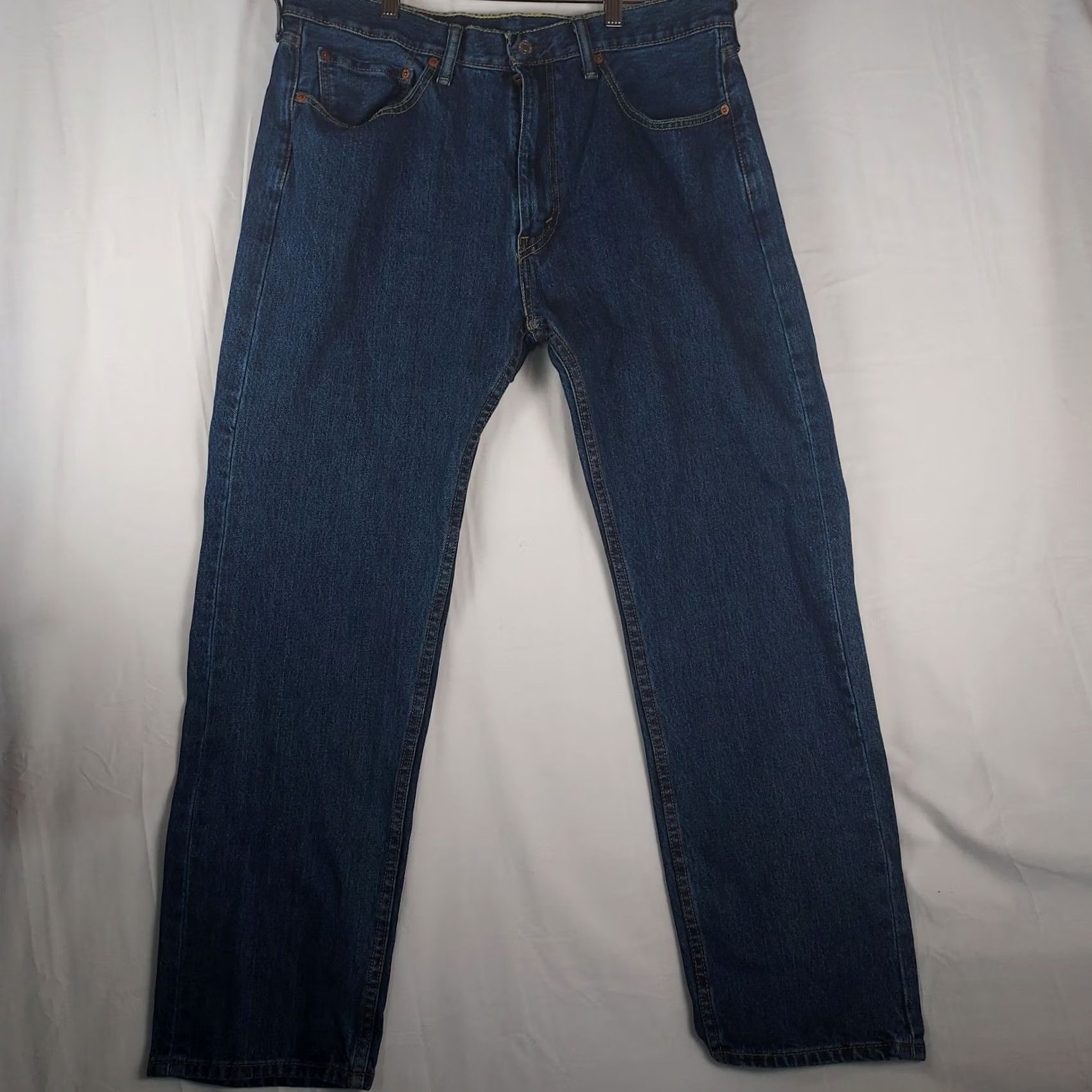 Levi's Levi's 505 Regular Fit Jeans 36x30 Denim Blue Mid Rise 5-Pocket Straight Men's Pants Size US 36 / EU 52 - 2 Thumbnail