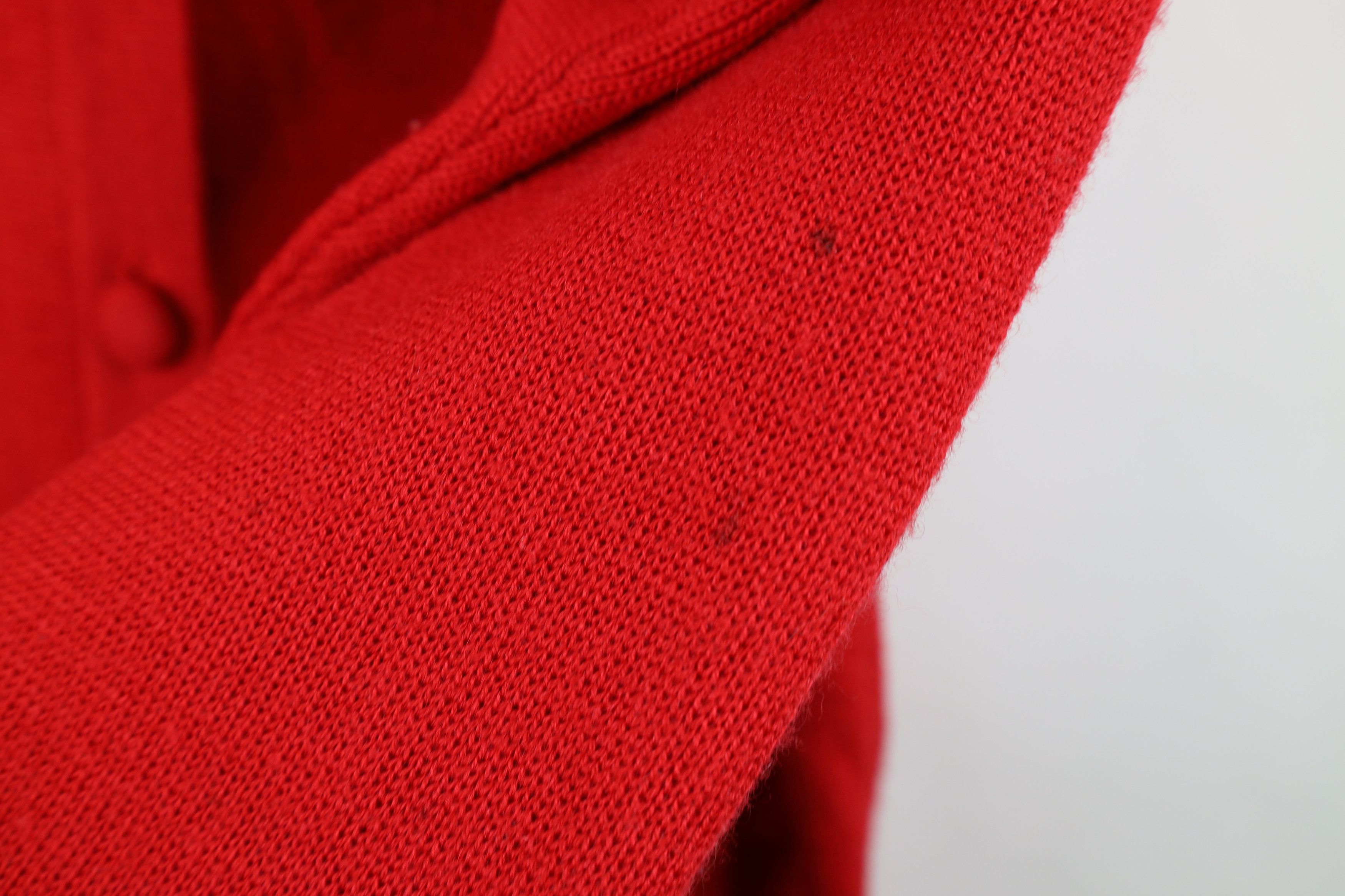 Vintage Vintage 90s Streetwear Wool Blend Knit Cardigan Sweater Red Size M / US 6-8 / IT 42-44 - 11 Thumbnail