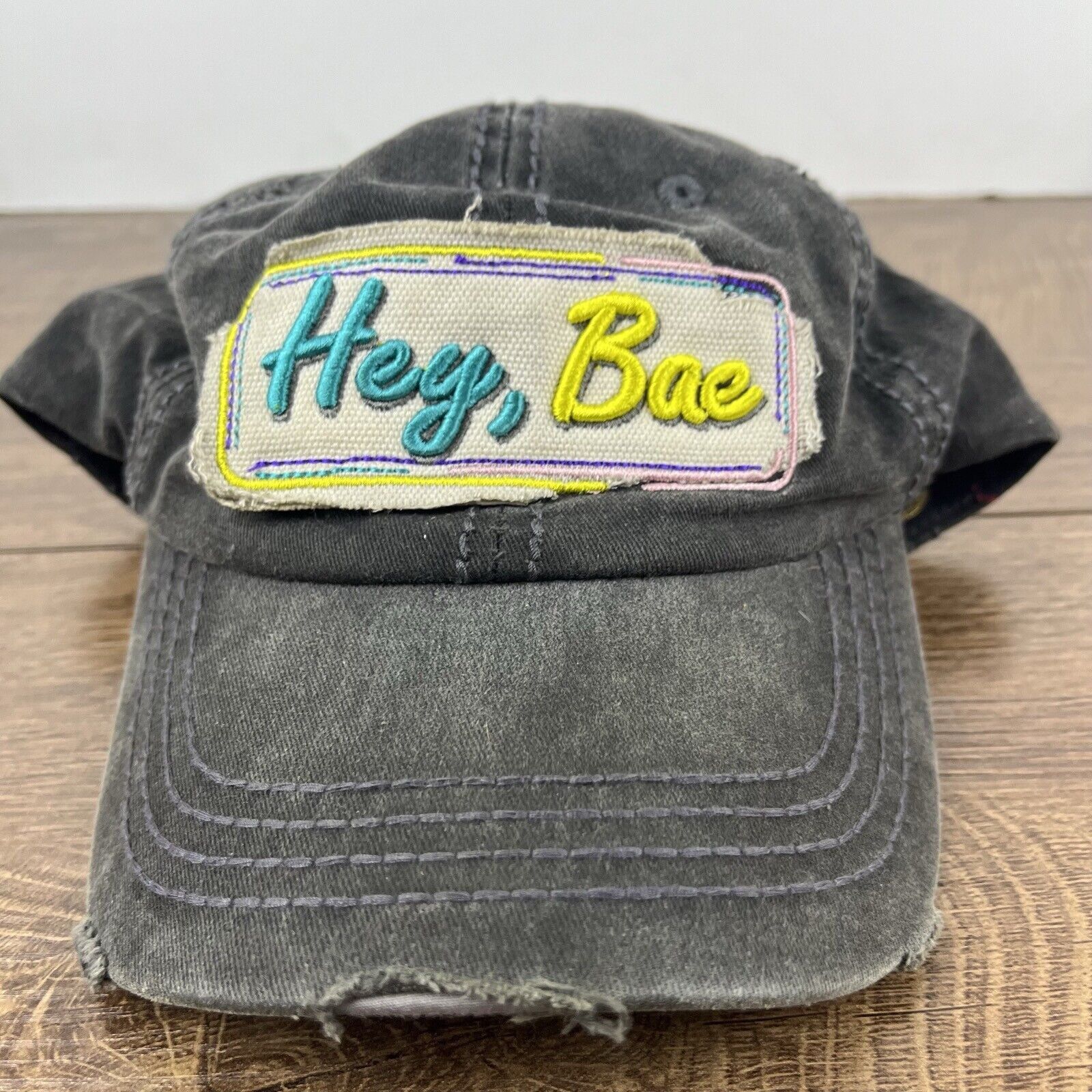 Other Hey Bae Hat Bae Hat Gray Adjustable Hat Gray Adult Size Hat Size ONE SIZE - 6 Thumbnail