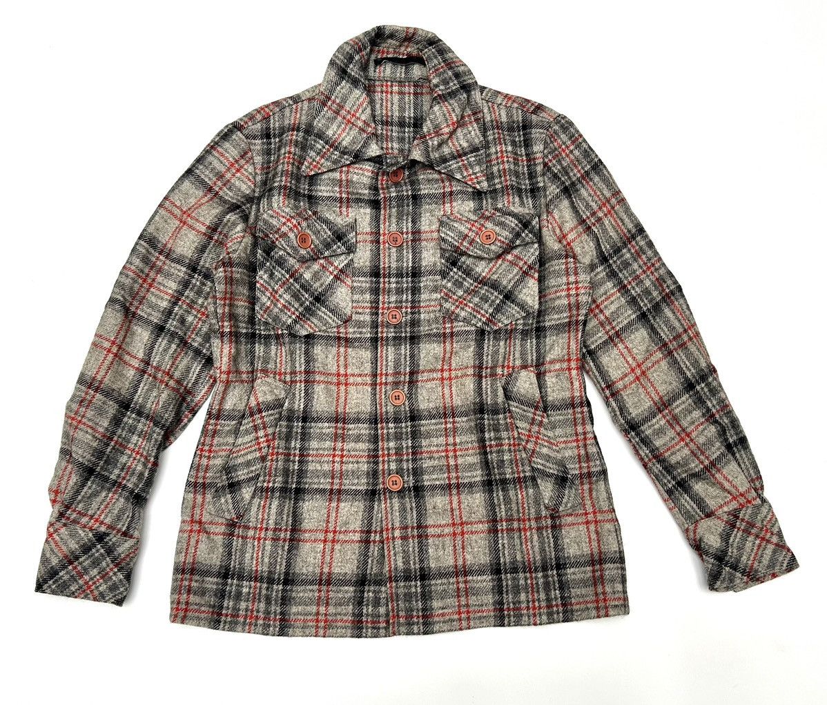McGregor × Vintage Vintage 70’s McGregor Sportswear Plaid Flannel Jacket Size US M / EU 48-50 / 2 - 1 Thumbnail