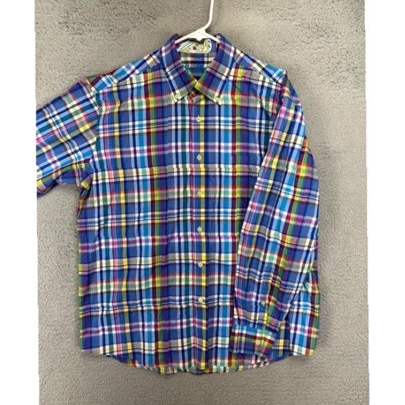 Vintage Alan Flusser Shirt Mens Large Multi Madras Plaid Paisley Button Down Long Sleeve Size US L / EU 52-54 / 3 - 2 Thumbnail