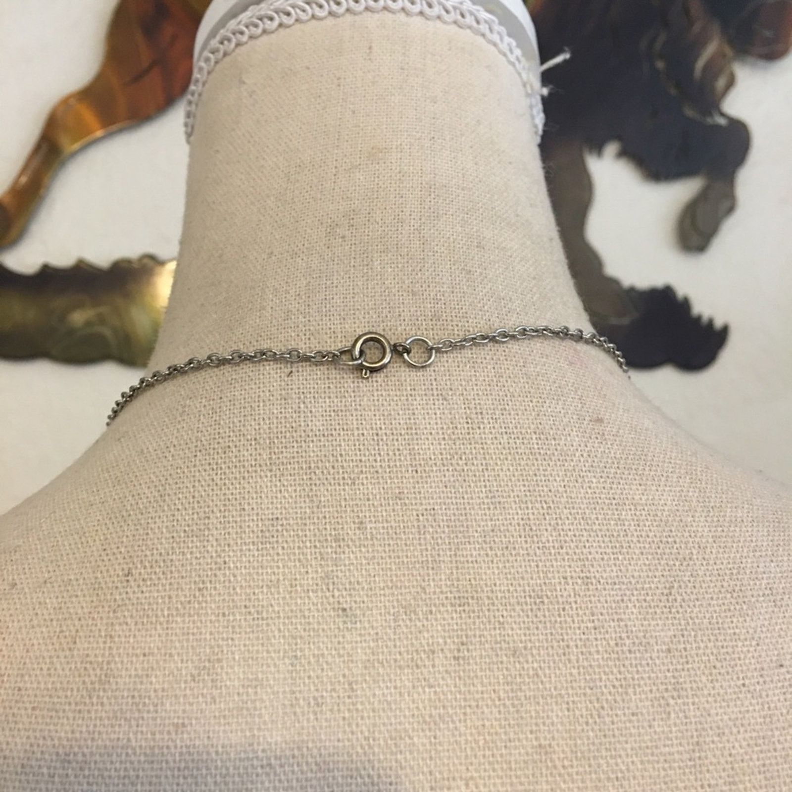 Jewelry Vintage faceted bead floral silver tone necklace Size ONE SIZE - 5 Thumbnail