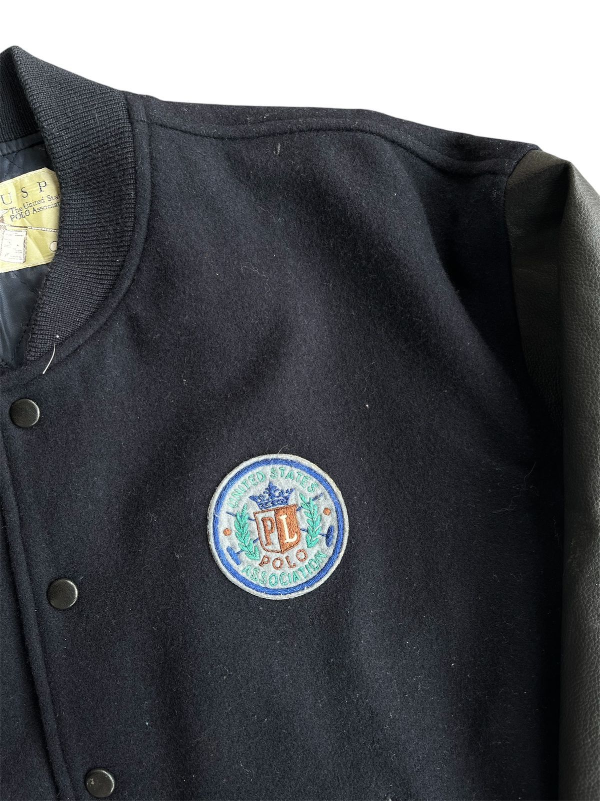 U.S. Polo Assn. 80s US Polo Association Leather Wool Varsity Jacket Size US XL / EU 56 / 4 - 3 Thumbnail