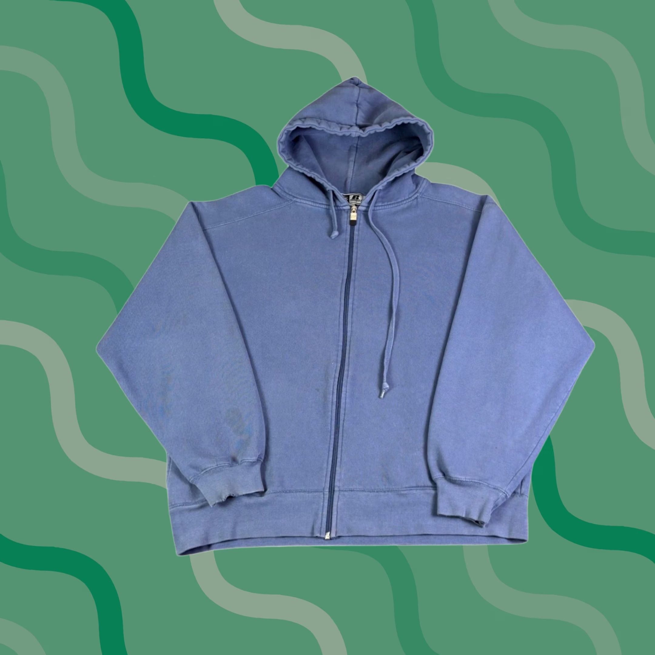 Russell Athletic Russell Athletic Hoodie Mens Large Blue Fleece Full Zip Size US L / EU 52-54 / 3 - 1 Thumbnail
