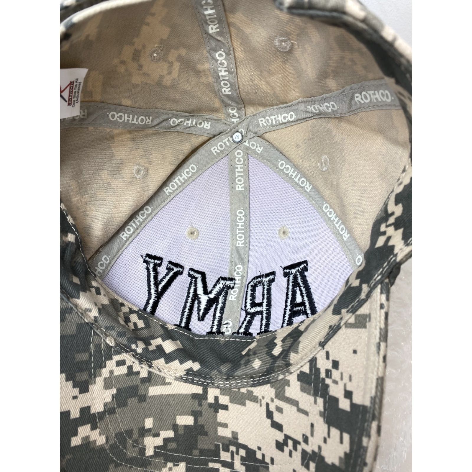 Bally VINTAGE US Army Embroidered Ball Cap Hat Infantry Airborne Cavalry ACU Camo Adjustable Adult One Size ACU Digital Camo Men H22 Size ONE SIZE - 7 Thumbnail