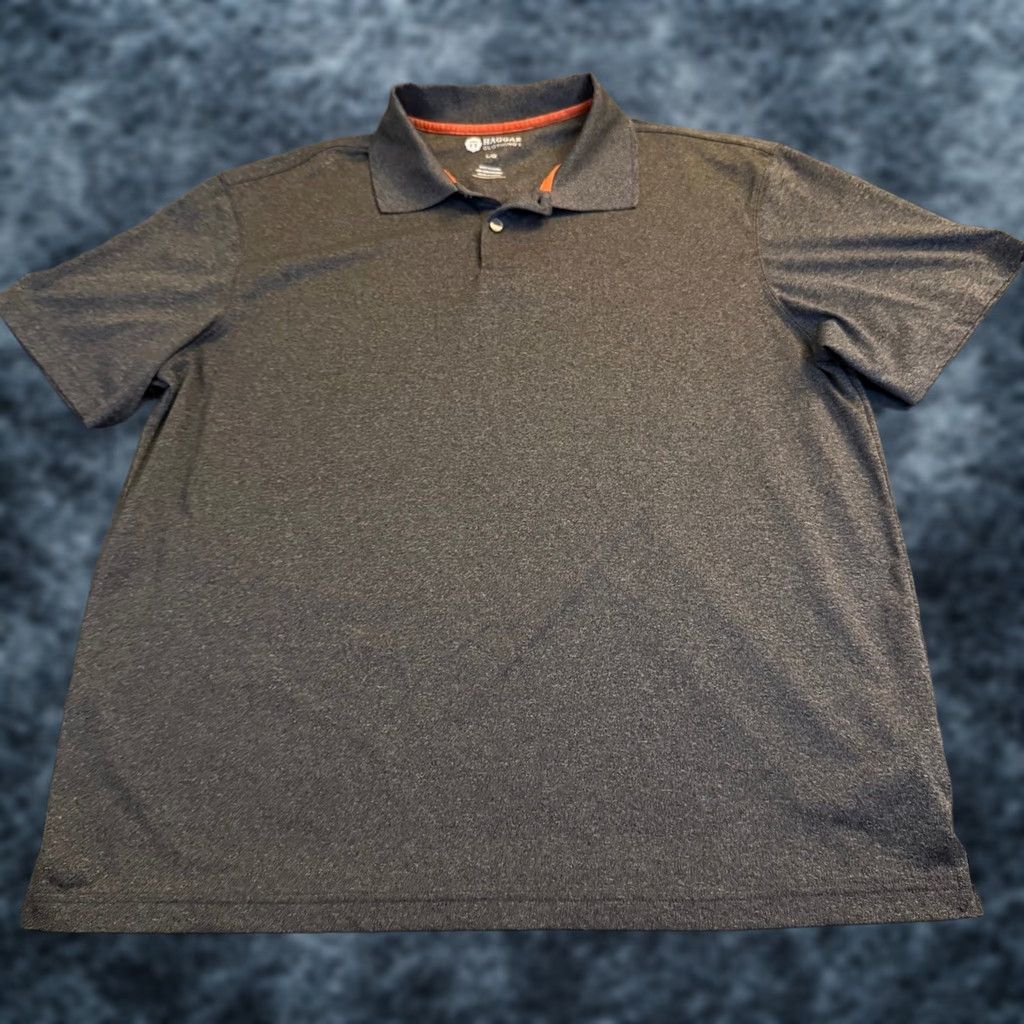 Haggar Haggar Polo Shirt Dark Gray Heathered Short Sleeve Button Up Mens Large Size US L / EU 52-54 / 3 - 1 Thumbnail