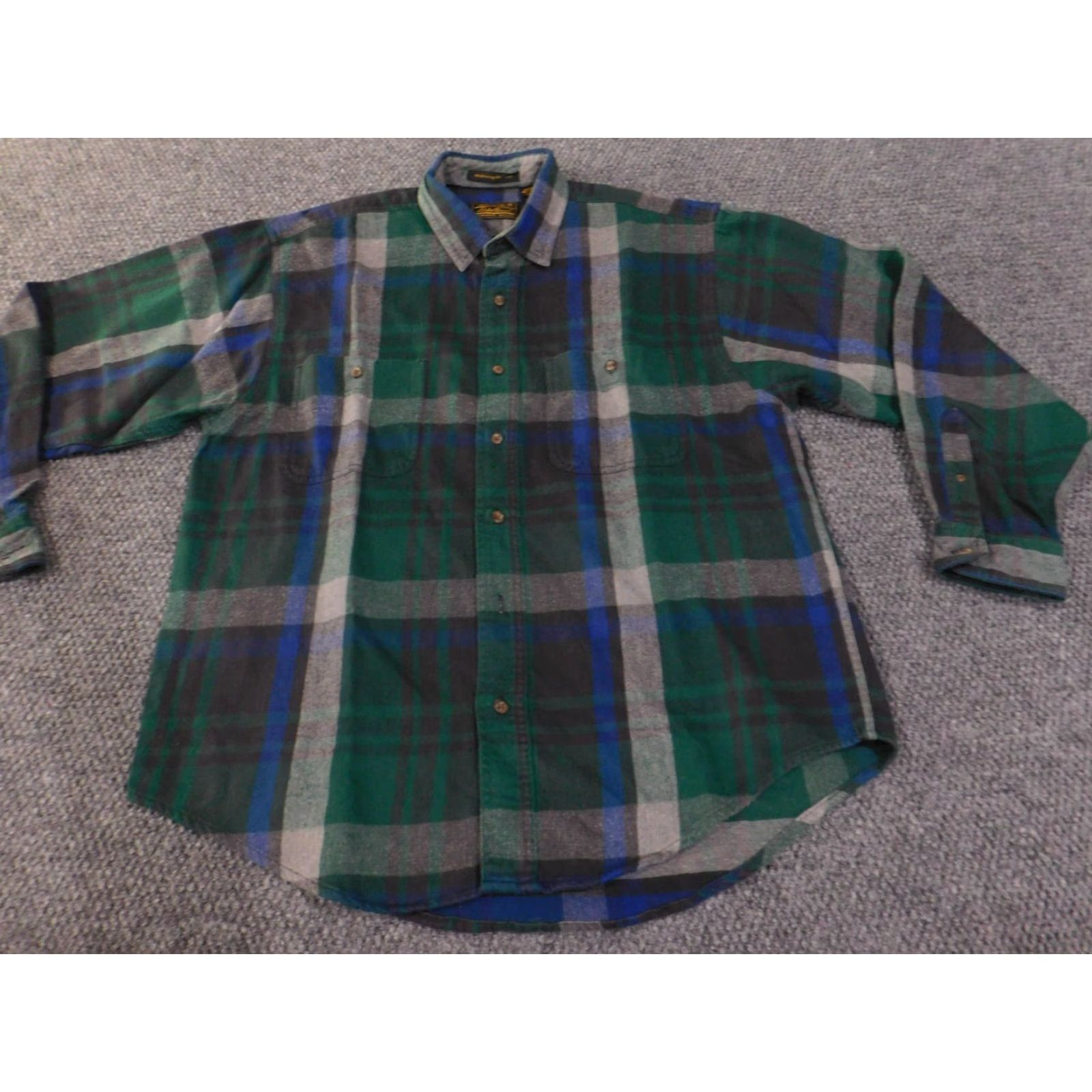 Eddie Bauer VINTAGE Eddie Bauer Flannel Shirt Mens Large Green McKinley Outdoor Plaid USA Size US L / EU 52-54 / 3 - 4 Thumbnail