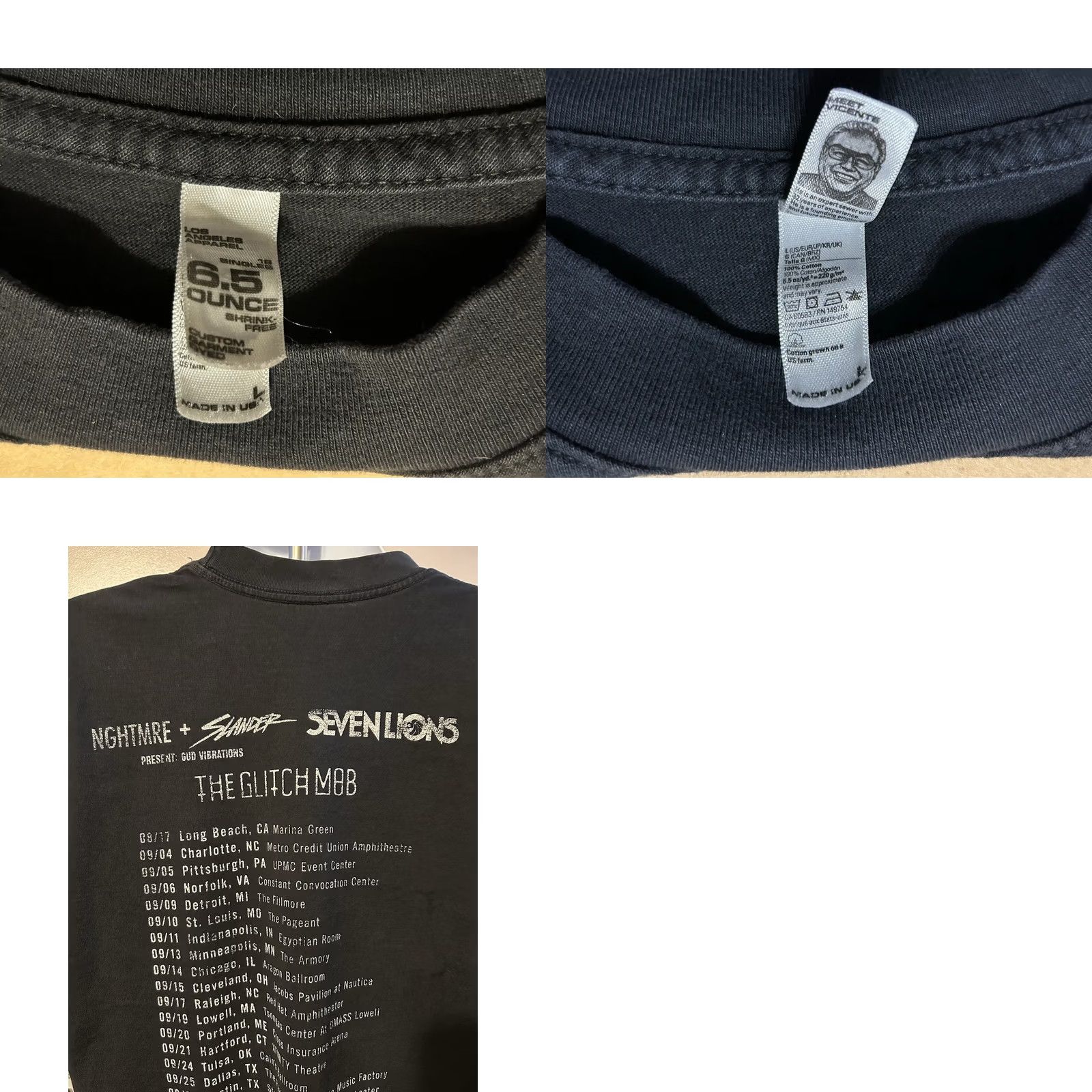 Los Angeles Apparel VINTAGE The Alchemy Tour The Glitch Mob Shirt Men Large Black Short Sleeve Made USA Size US L / EU 52-54 / 3 - 10 Thumbnail