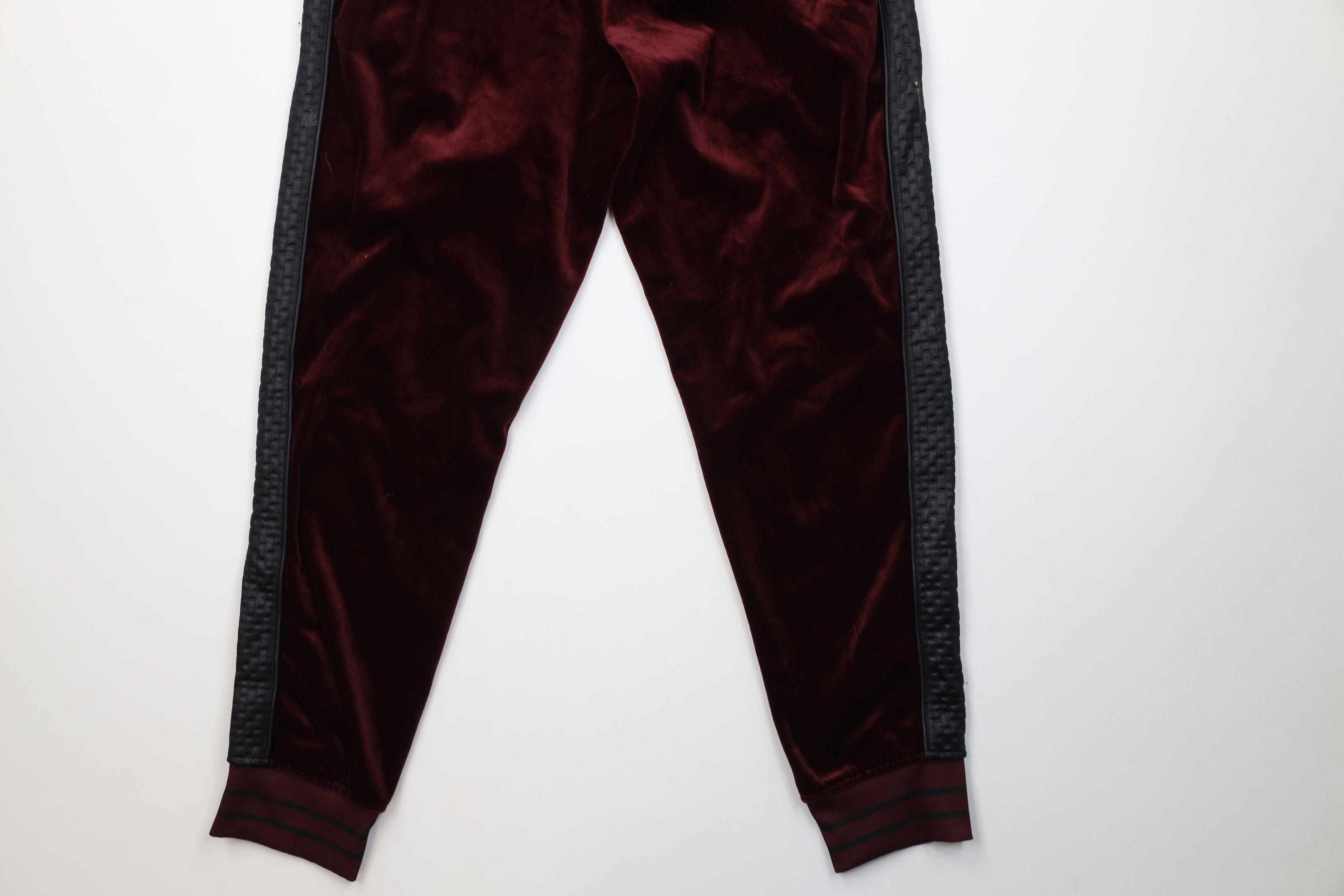 Vintage Y2K Streetwear Block Velour Cuffed Sweatpants Joggers Red Size US 34 / EU 50 - 10 Thumbnail