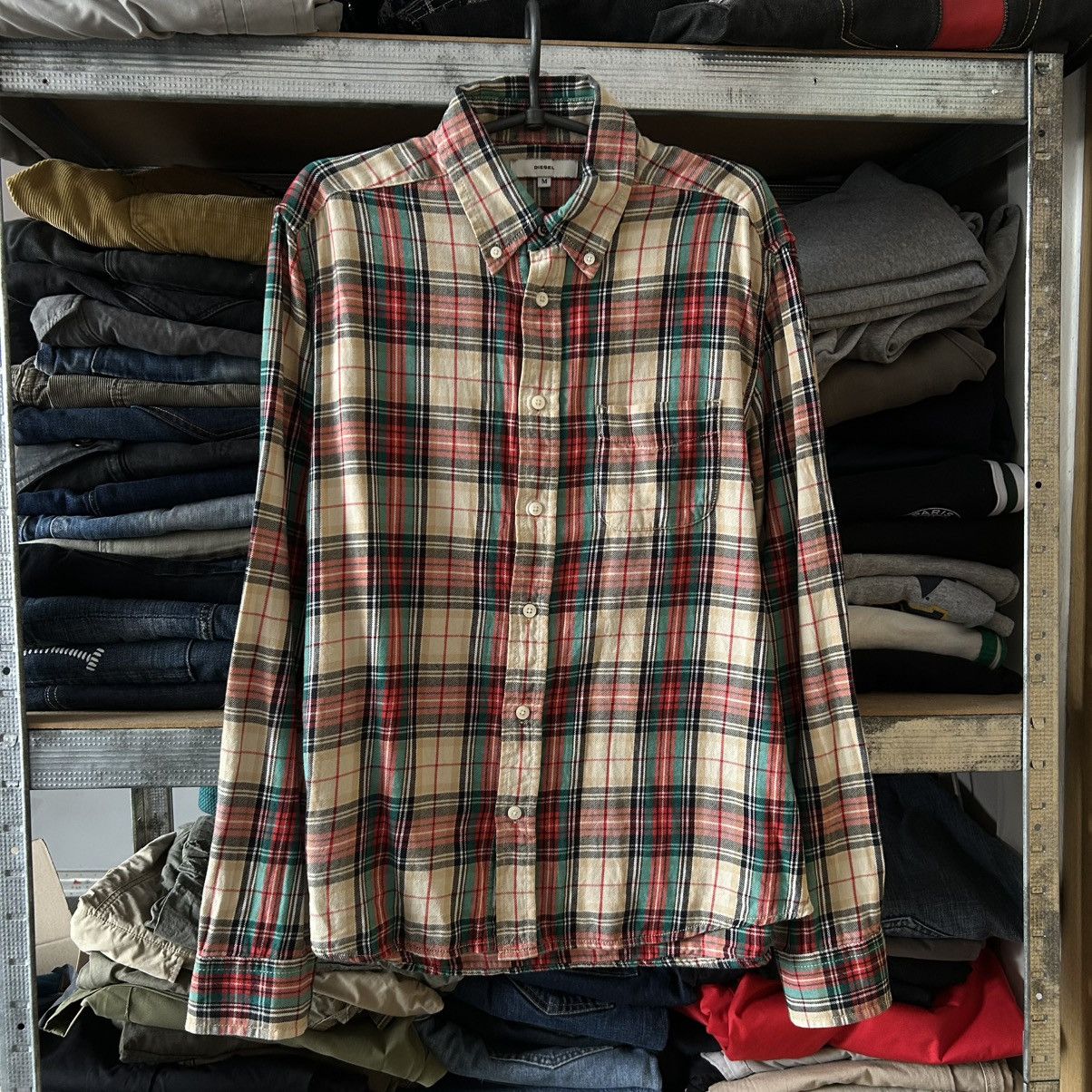 Diesel Designer Diesel Basic Coloured Graphic button y2k shirt Size US M / EU 48-50 / 2 - 1 Thumbnail