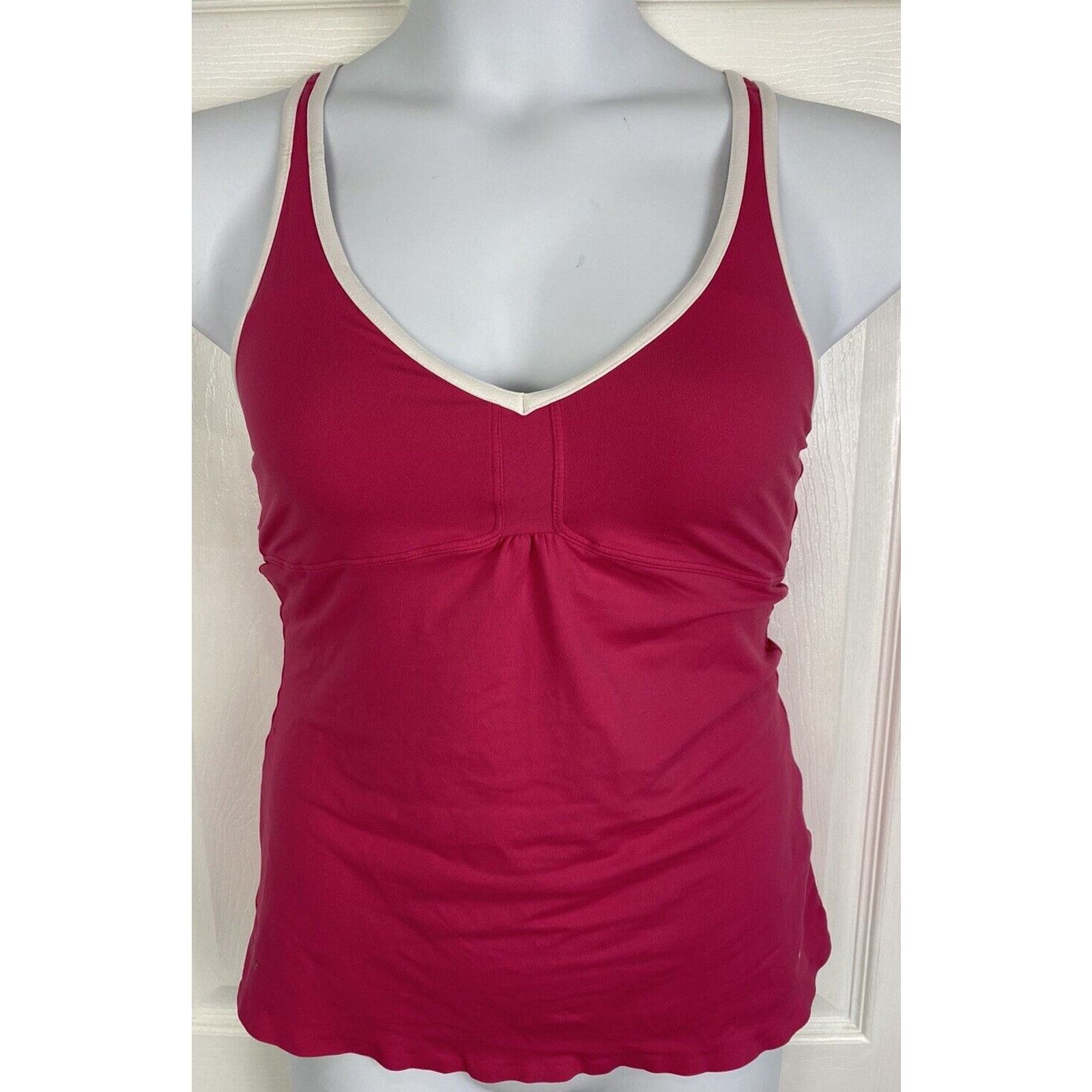 Nike Nike Dri Fit Pink White Racerback M Cinched Built In Bra Size M / US 6-8 / IT 42-44 - 1 Thumbnail