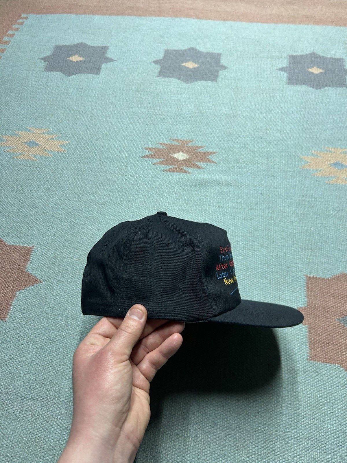 Vintage Vintage SnapBack hat old fart funny joke humor novelty black Size ONE SIZE - 7 Thumbnail