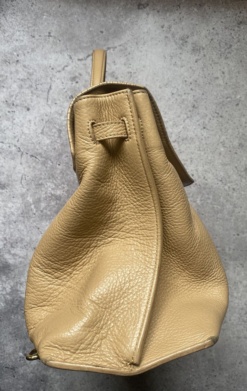 Other Ameli Zurich Central Bag Beige Pebbled Leather Luxury Italy Size ONE SIZE - 4 Thumbnail