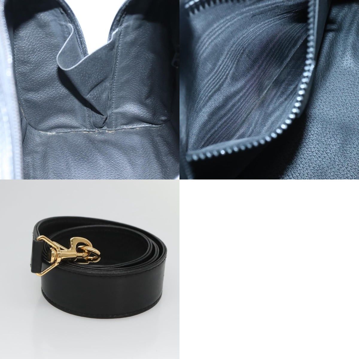 Celine CELINE Hand Bag Leather Black Gold Size ONE SIZE - 12 Thumbnail