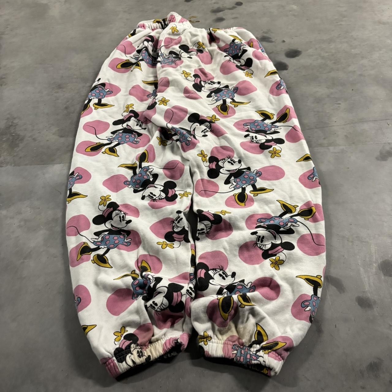Disney Vintage Y2K/2000s Cute Disney Minnie Mouse White/Pink Essential Sweatpants! Size 30" / US 8 / IT 44 - 5 Thumbnail