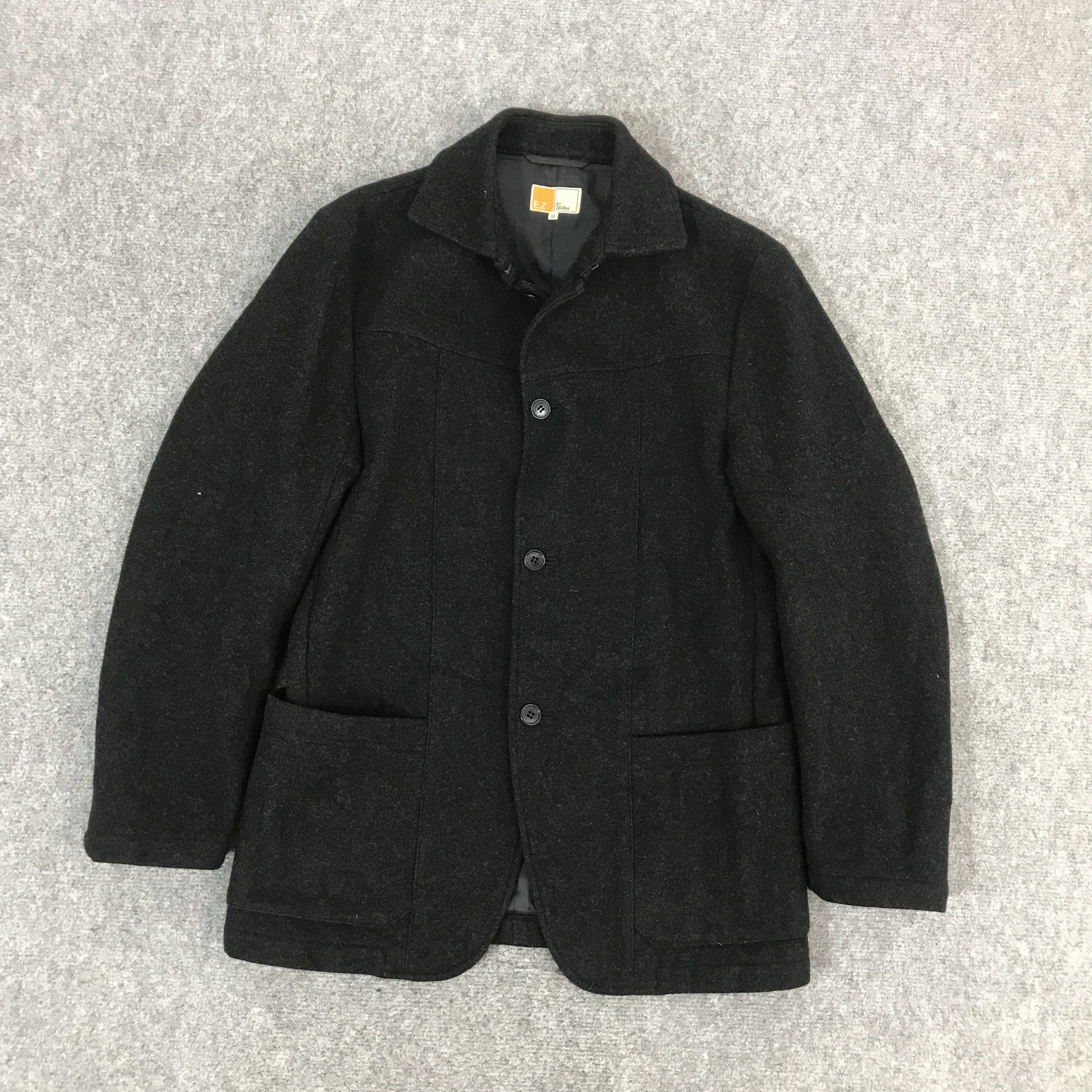 Z Zegna EZ ZEGNA JAPAN DESIGN WOOL BUTTON UP JACKET Size US M / EU 48-50 / 2 - 1 Thumbnail
