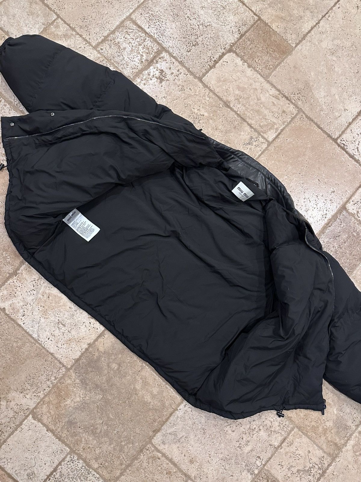 Miu Miu Miu Miu Technical Ponge Cropped Down Puffer Padded Jacket Size US L / EU 52-54 / 3 - 10 Thumbnail