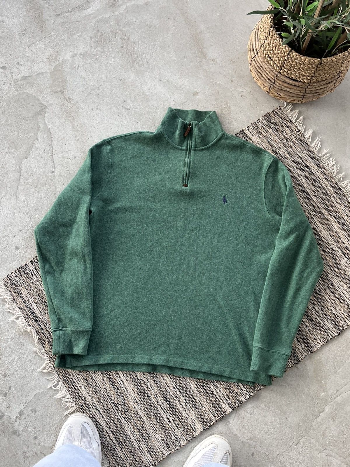 Polo Ralph Lauren Vintage Polo Ralph Lauren Half Zip Sweatshirt Green Y2K Size US M / EU 48-50 / 2 - 3 Thumbnail