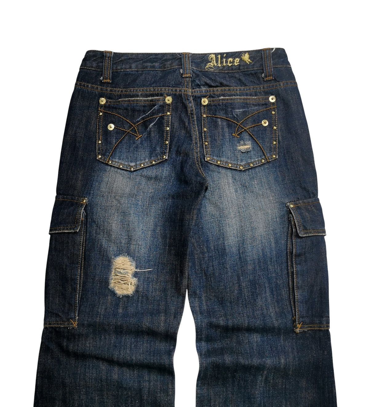 Hysteric Glamour Size 29x31.5 Miss Alice Cargo Bondage Studded Pocket Jeans Size 29" - 5 Thumbnail