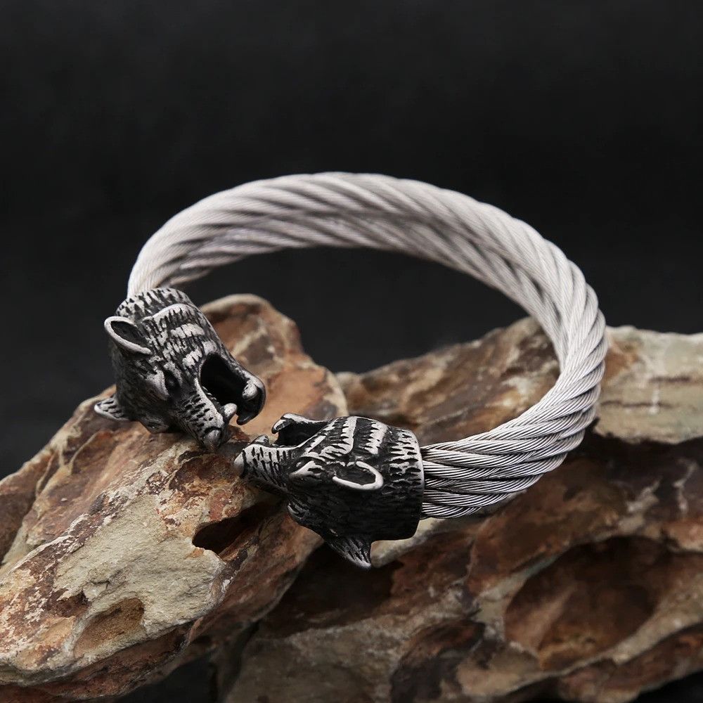Other Retro Double Wolf Head Bracelet Size ONE SIZE - 3 Thumbnail
