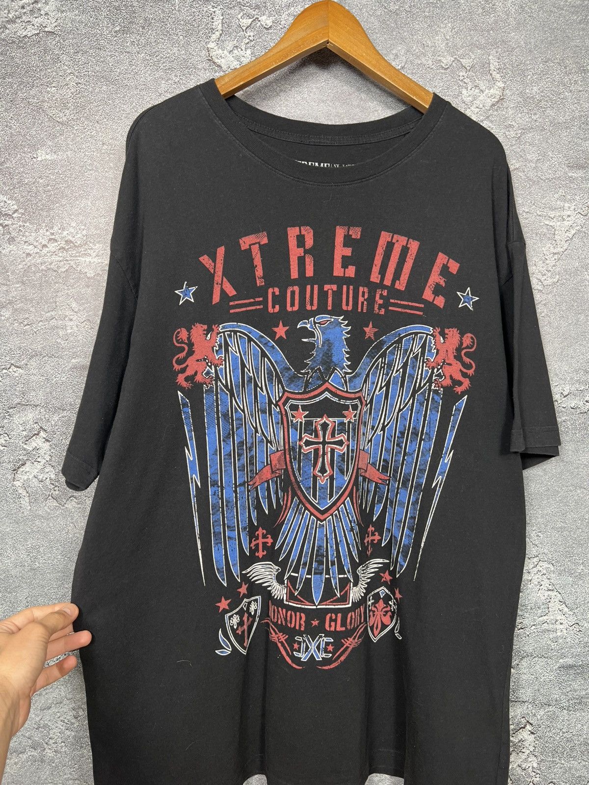 Affliction Affliction Brand 3Xl Xtreme Couture Honor Glory Y2K T-shirt Size US XXL / EU 58 / 5 - 4 Thumbnail