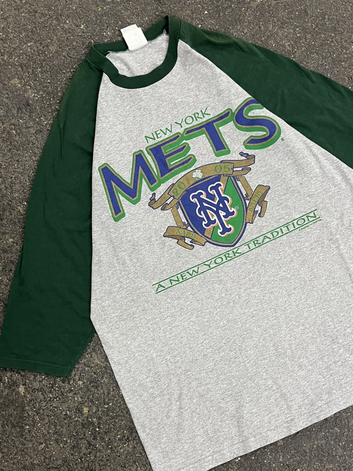 Vintage NY Mets vintage 3/4 sleeve shirt rare ST Patrick’s promo Size US L / EU 52-54 / 3 - 2 Thumbnail