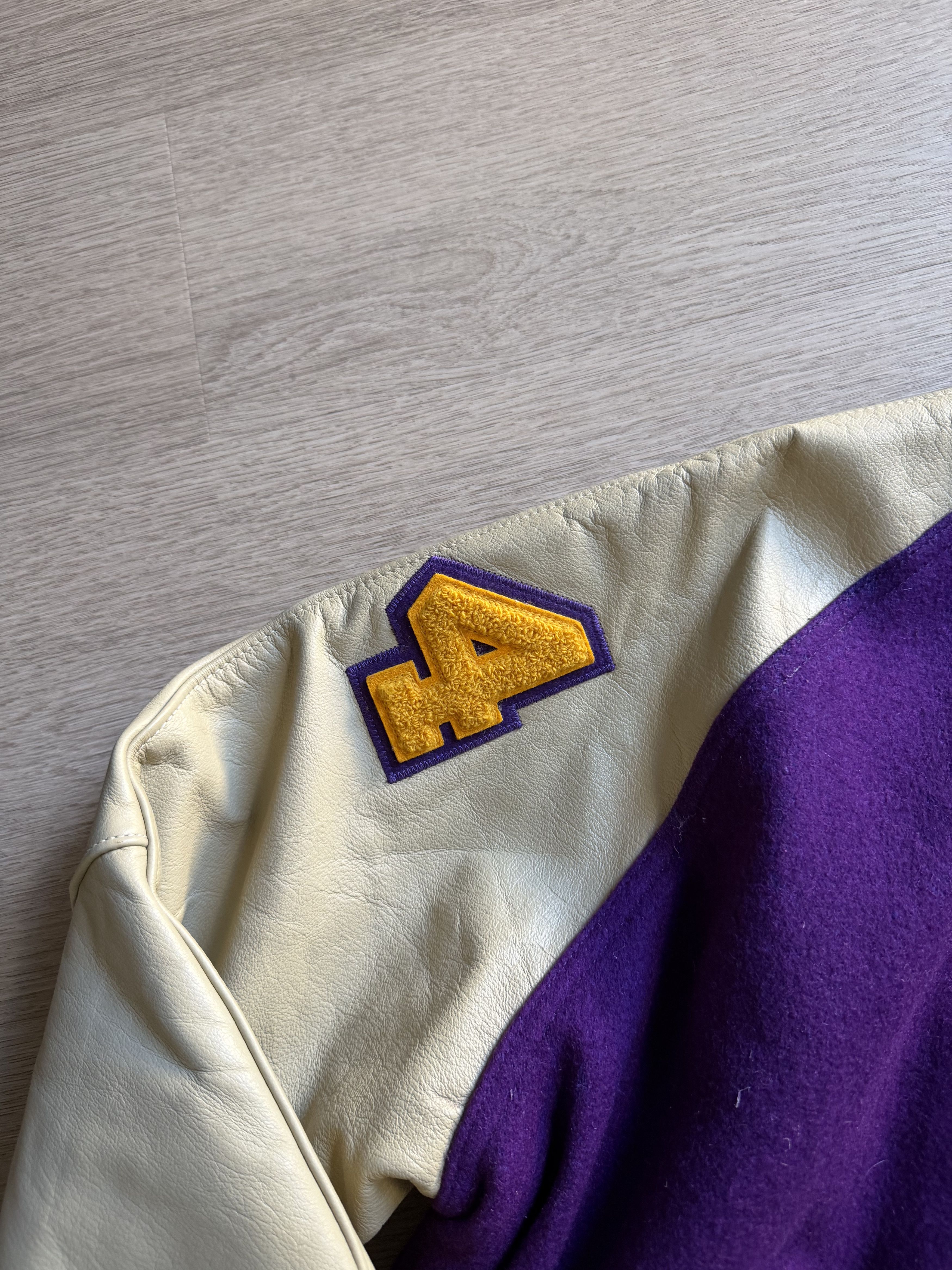 Genuine Leather Vintage '94 Hornets Basketball Varsity Leather Jacket Size US L / EU 52-54 / 3 - 6 Thumbnail