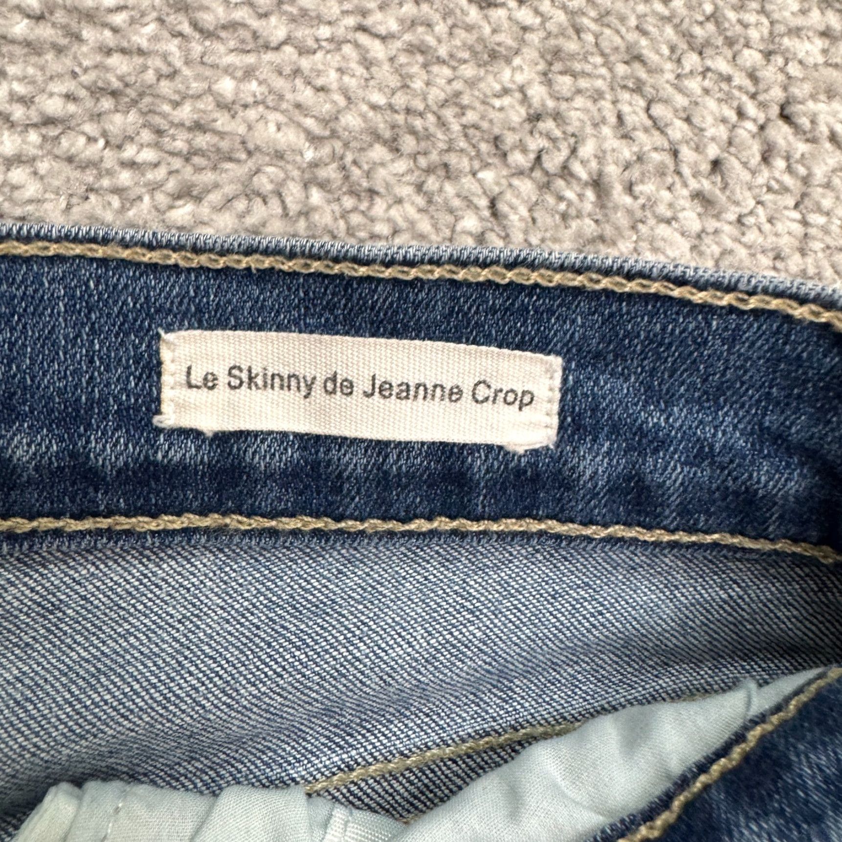 Madewell VINTAGE Frame Le Skinny De Jeanne Crop Denim Jeans Womens 27 Blue Mid Rise Medium Wash Size 27" / US 4 / IT 40 - 6 Thumbnail