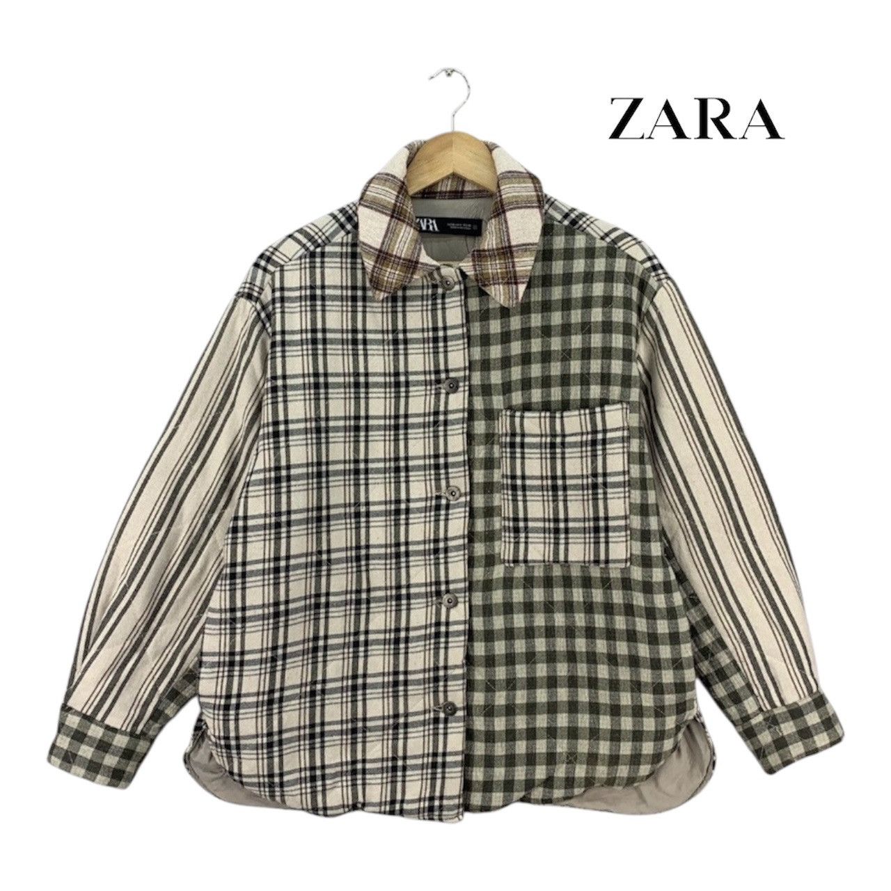 Flannel Zara Multi Plaid Quilted Flannel Jacket Size US M / EU 48-50 / 2 - 1 Thumbnail