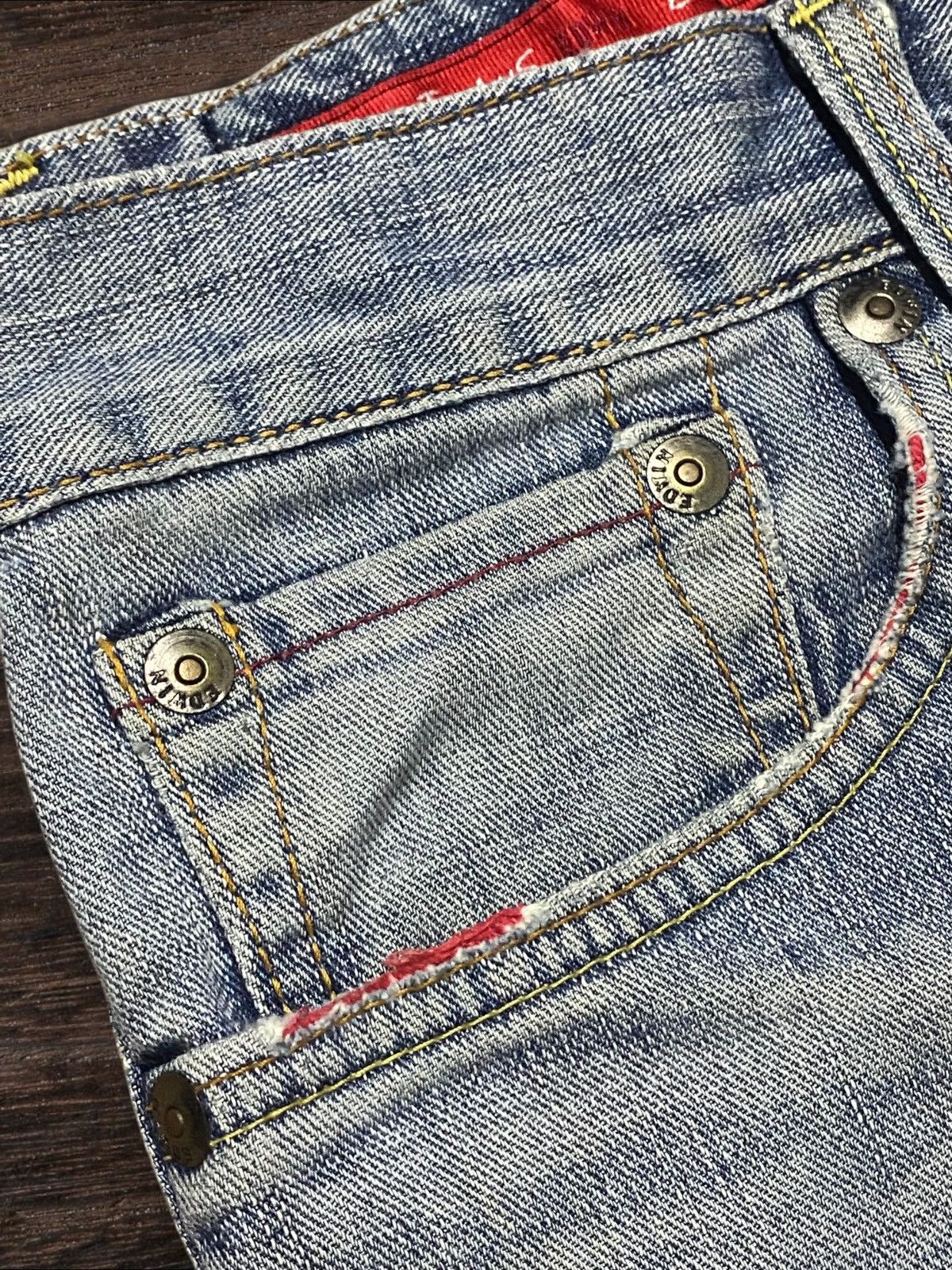 Junya Watanabe Vintage Edwin EG 503 Light Wash Distressed Baggy Jeans Size US 32 / EU 48 - 10 Thumbnail