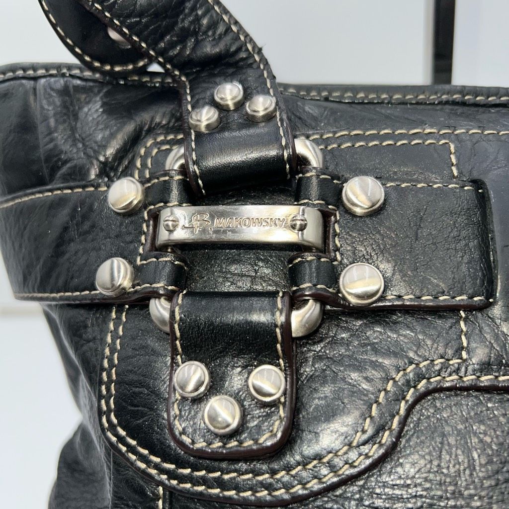 Other B. Makowski Soft Leather Bag with Harness Buckle and Studs. *SEE PICS AND DESCRIPTION Size ONE SIZE - 8 Thumbnail