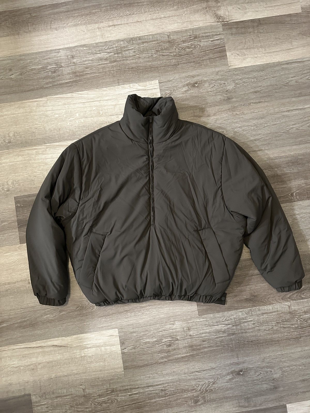 image of Essentials Nylon Puffer Jacket in Off/Black, Men's (Size Small)