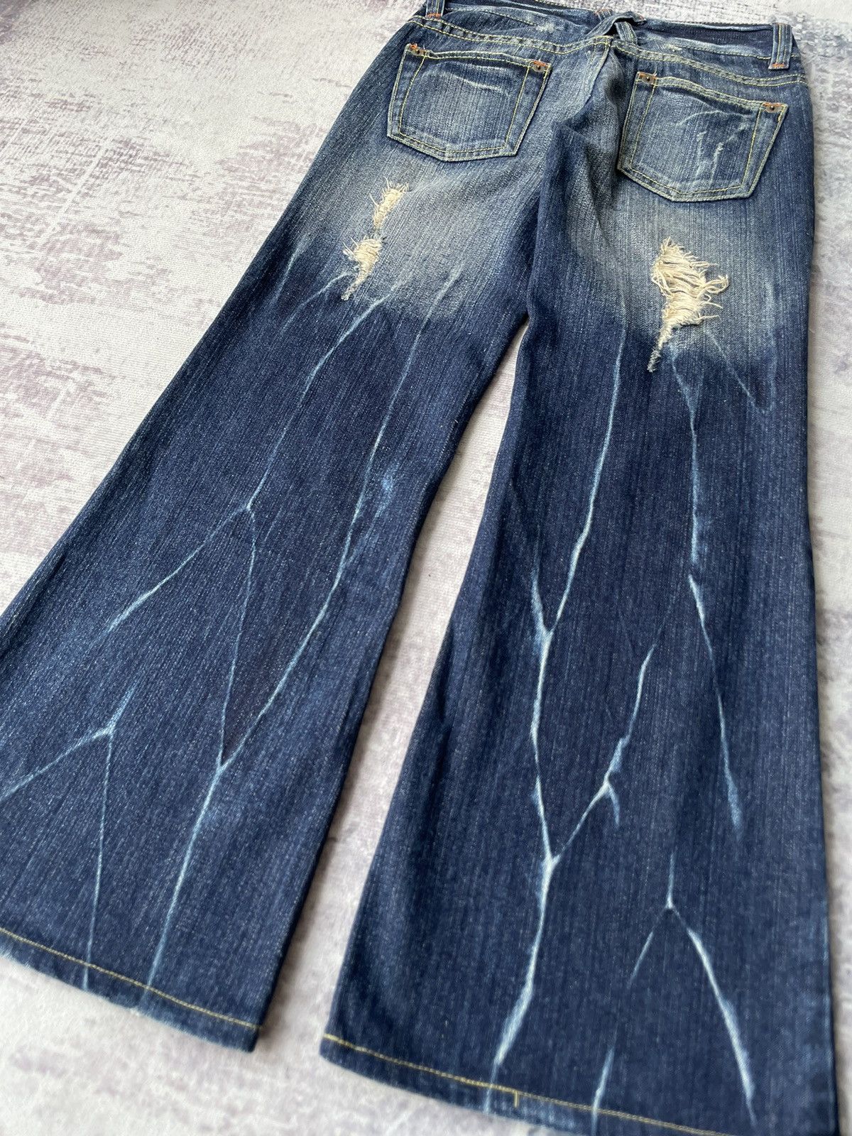 If Six Was Nine Ghost of Harlem Flared Jeans Size US 28 / EU 44 - 9 Thumbnail