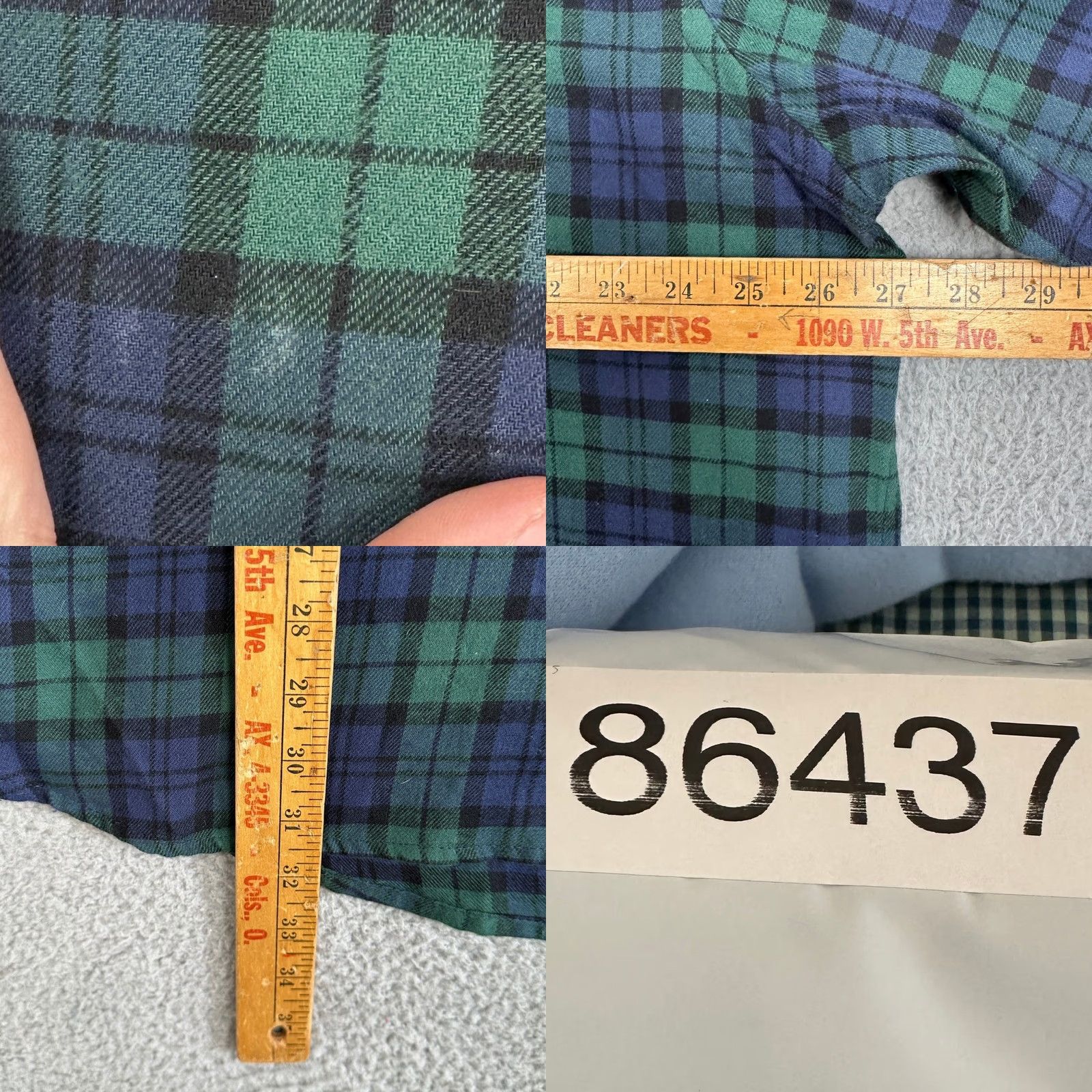 Izod IZOD Shirt Mens 2XL Blue Green Flannel Plaid Button-Down Long Sleeve Size US XXL / EU 58 / 5 - 8 Thumbnail