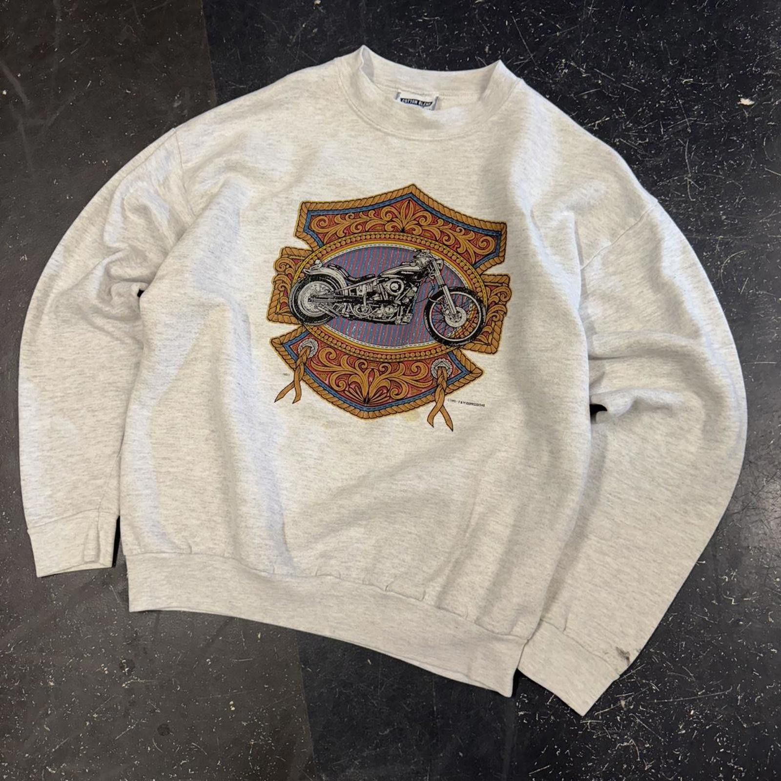 Harley Davidson Vintage 1995 Harley Davidson Biker Crewneck Size US L / EU 52-54 / 3 - 2 Thumbnail