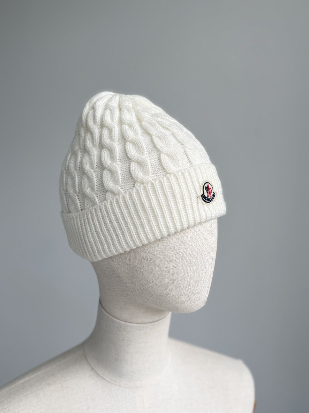 Moncler Moncler Beanie Knit Ivory Hats Ledies Size ONE SIZE - 5 Thumbnail