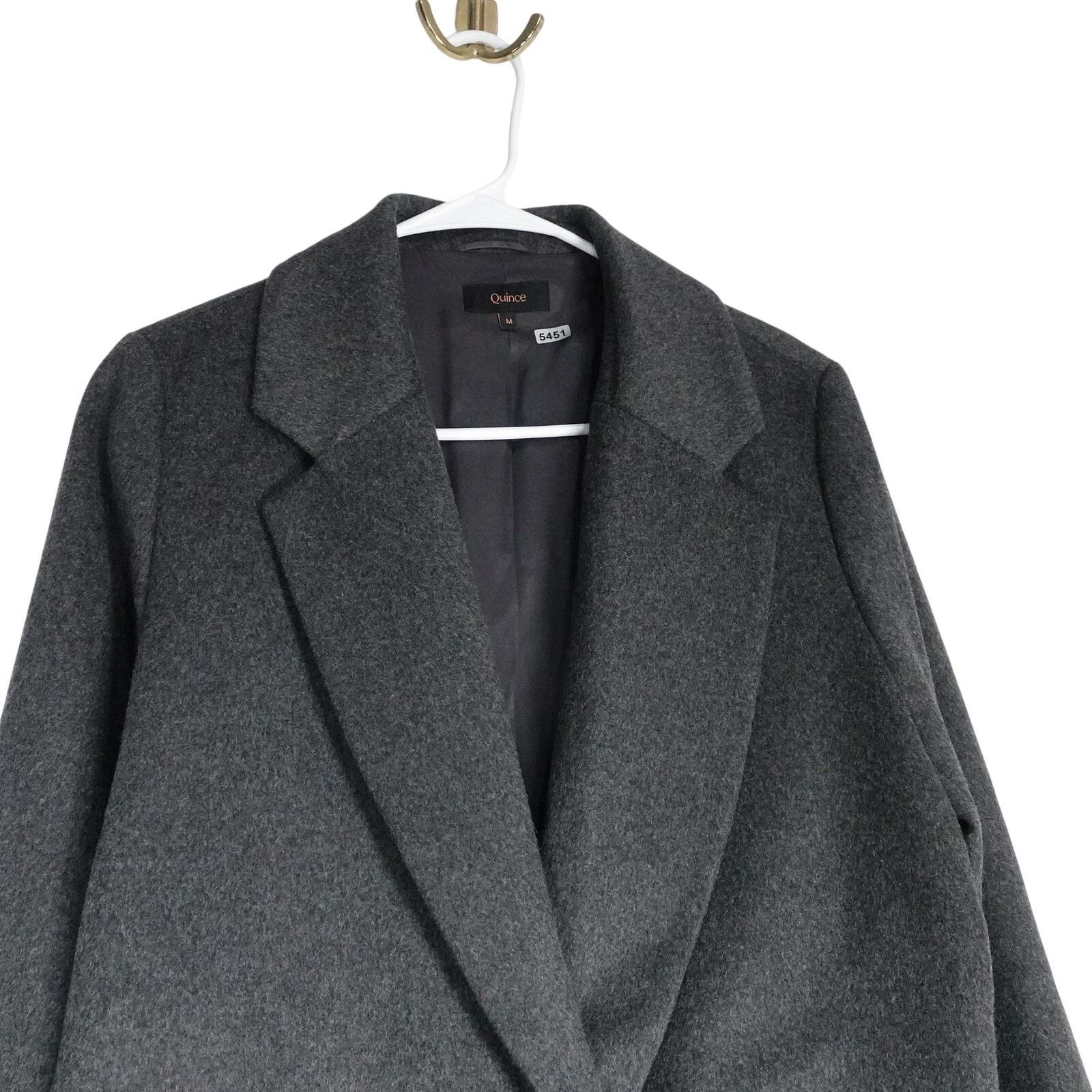 Quince Quince Medium Italian Wool Single Breasted Coat Charcoal Size M / US 6-8 / IT 42-44 - 5 Thumbnail